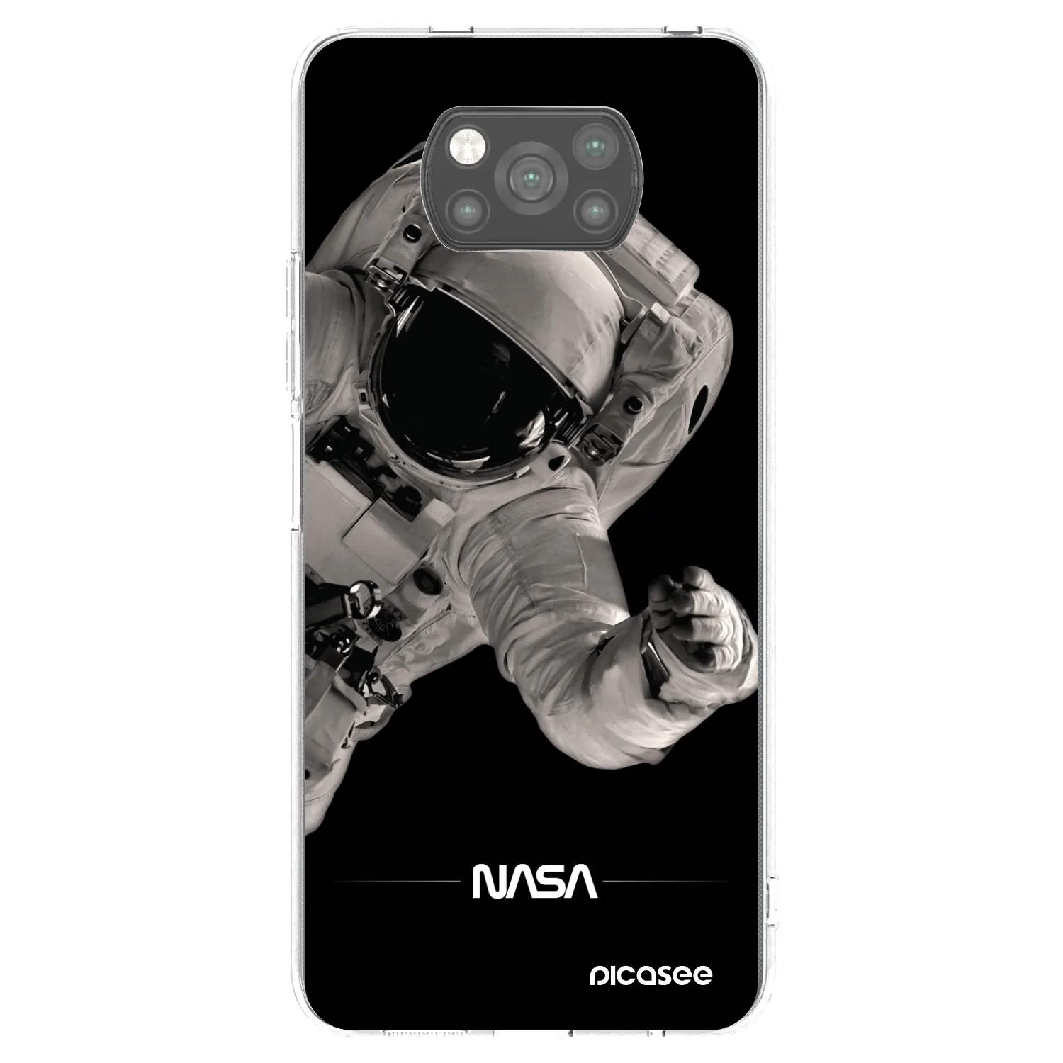 Picasee Xiaomi Poco X3 Pro Hülle - Schwarzes Silikon - Astronaut Big