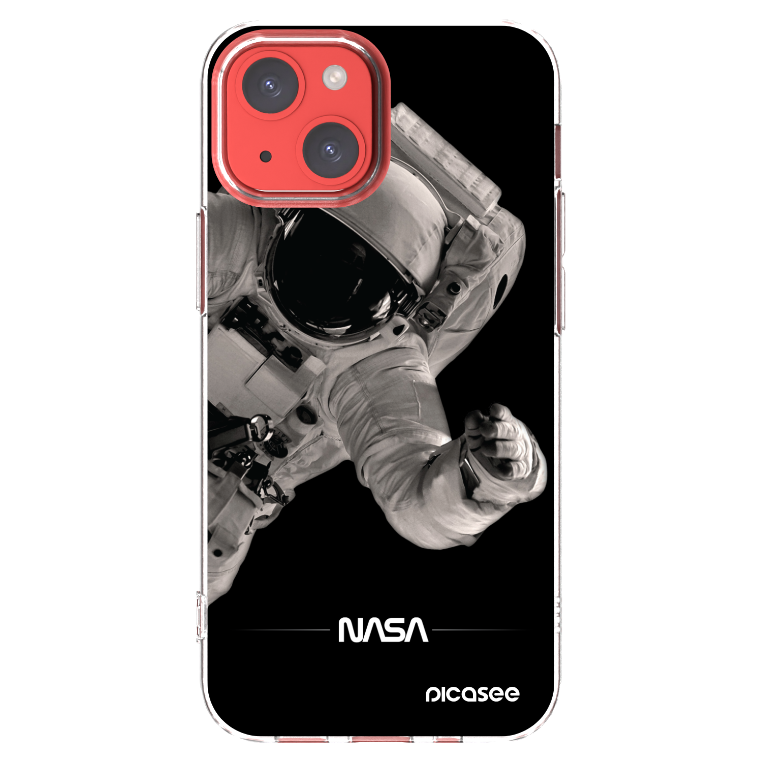 Picasee Apple iPhone 13 mini Hülle - Transparentes Silikon - Astronaut Big