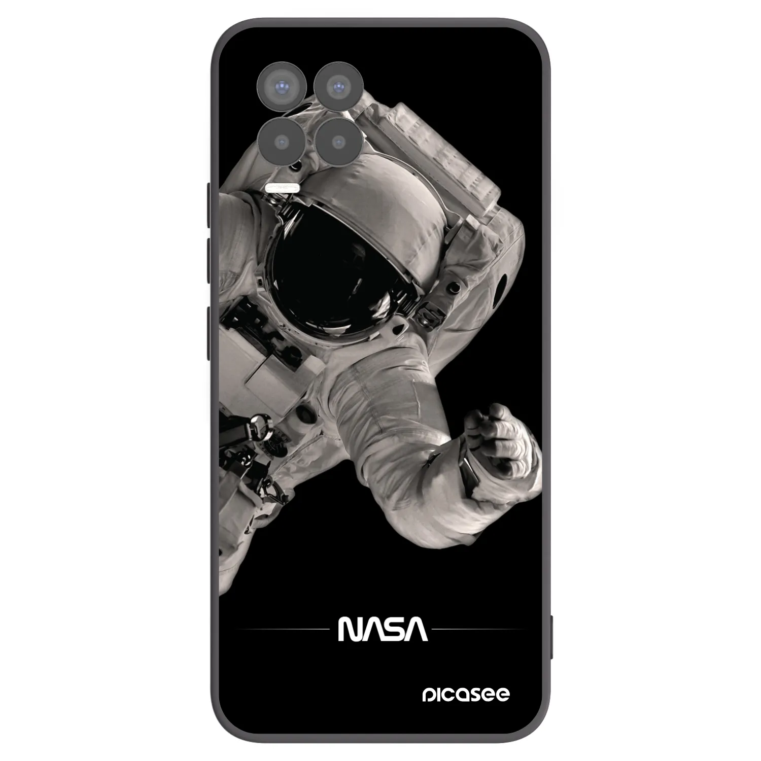 Picasee Realme 8 Pro Hülle - Schwarzes Silikon - Astronaut Big