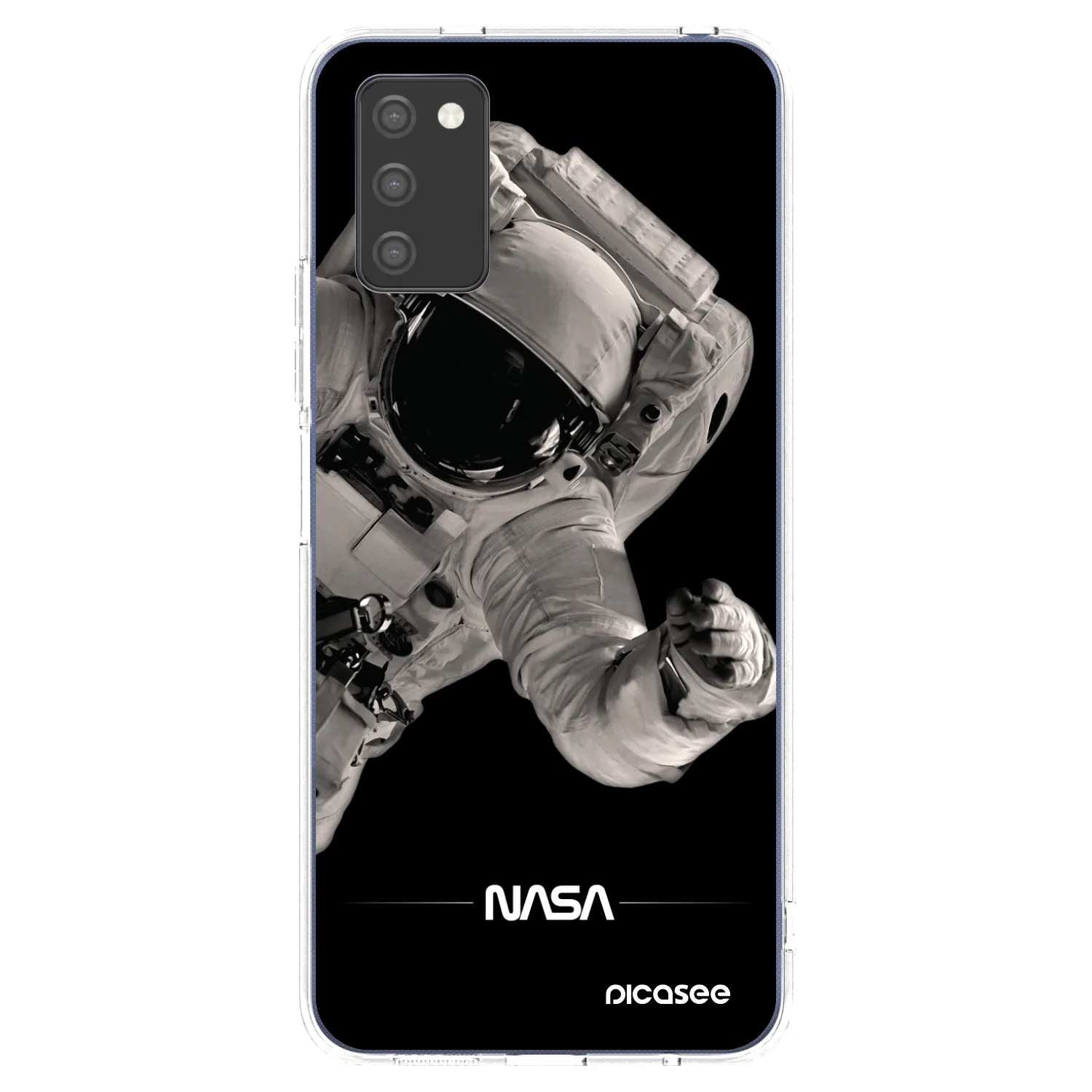 Picasee Samsung Galaxy A02s A025G Hülle - Transparentes Silikon - Astronaut Big