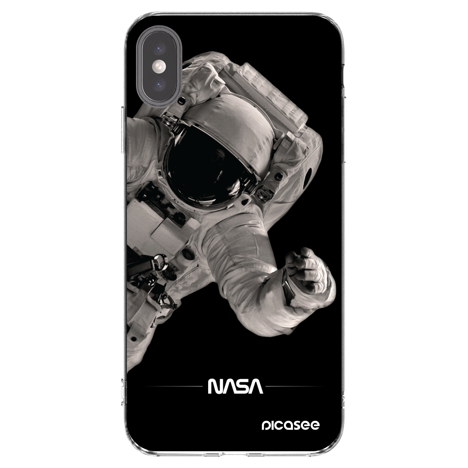 Picasee Apple iPhone XS Max Hülle - Transparentes Silikon - Astronaut Big