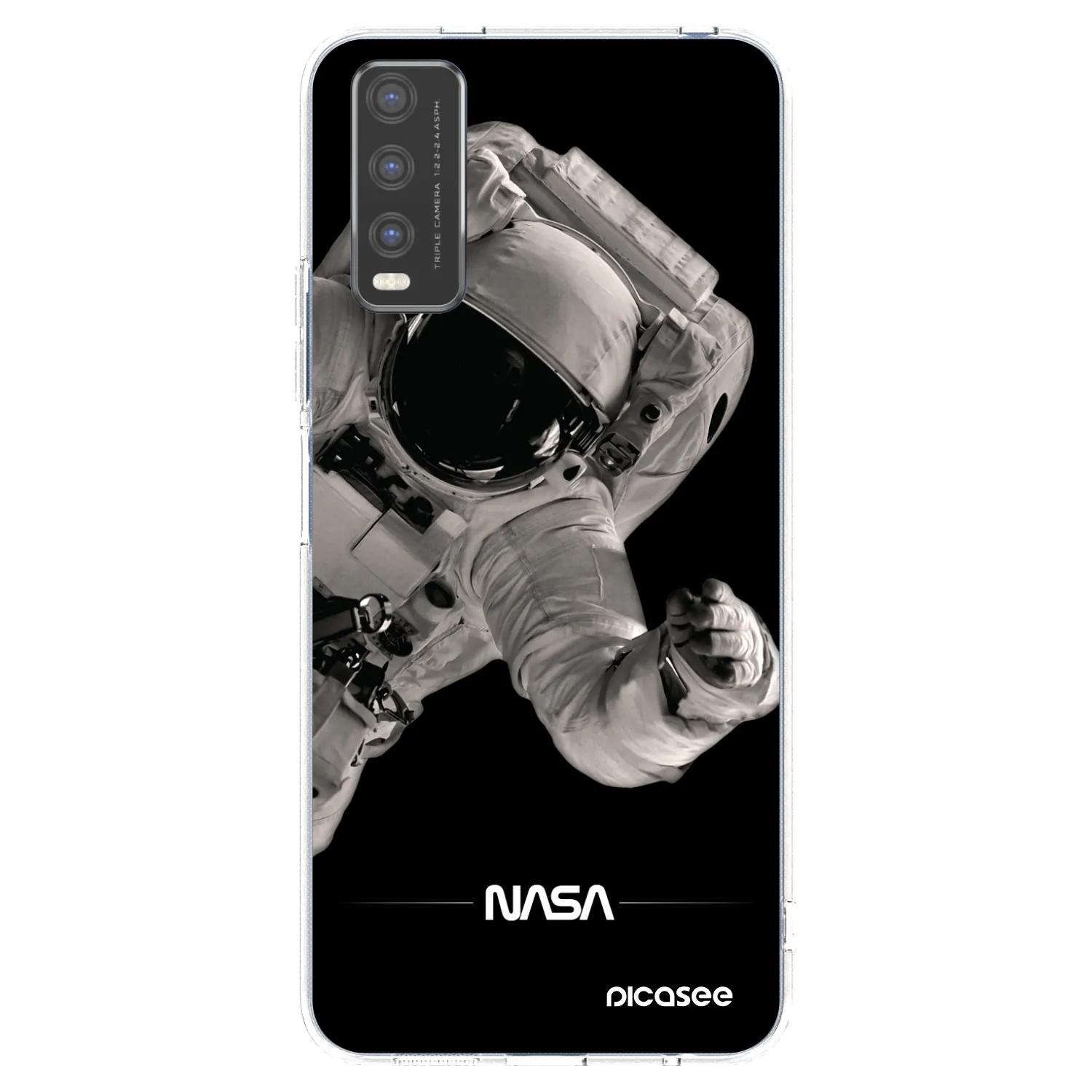 Picasee Vivo Y20s Hülle - Transparentes Silikon - Astronaut Big