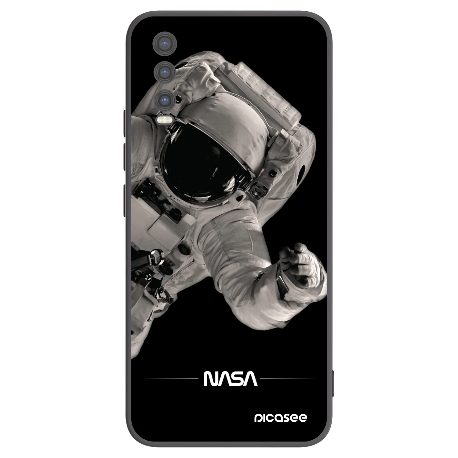 Picasee Vivo Y20s Hülle - Schwarzes Silikon - Astronaut Big