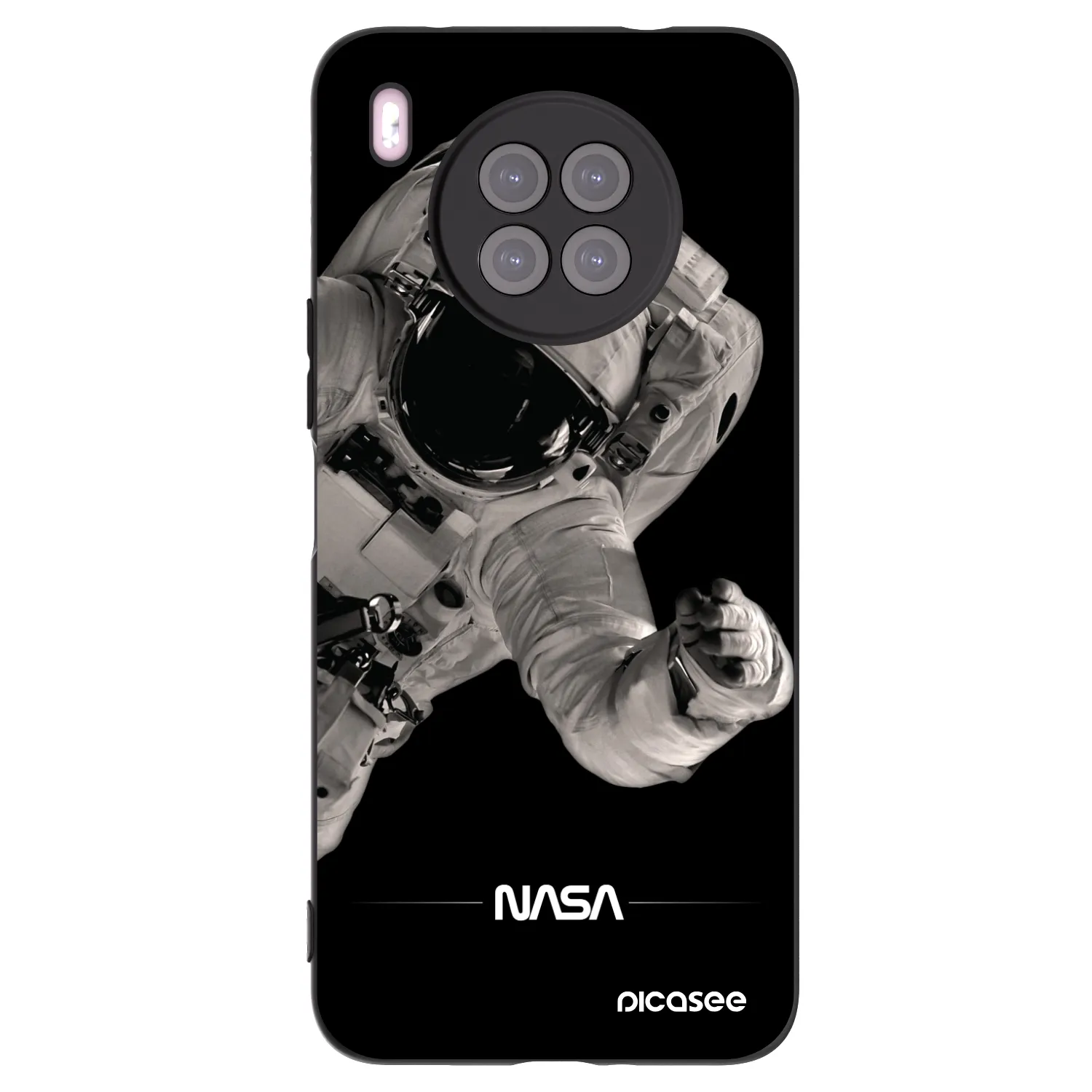 Picasee Huawei Nova 8i Hülle - Schwarzes Silikon - Astronaut Big