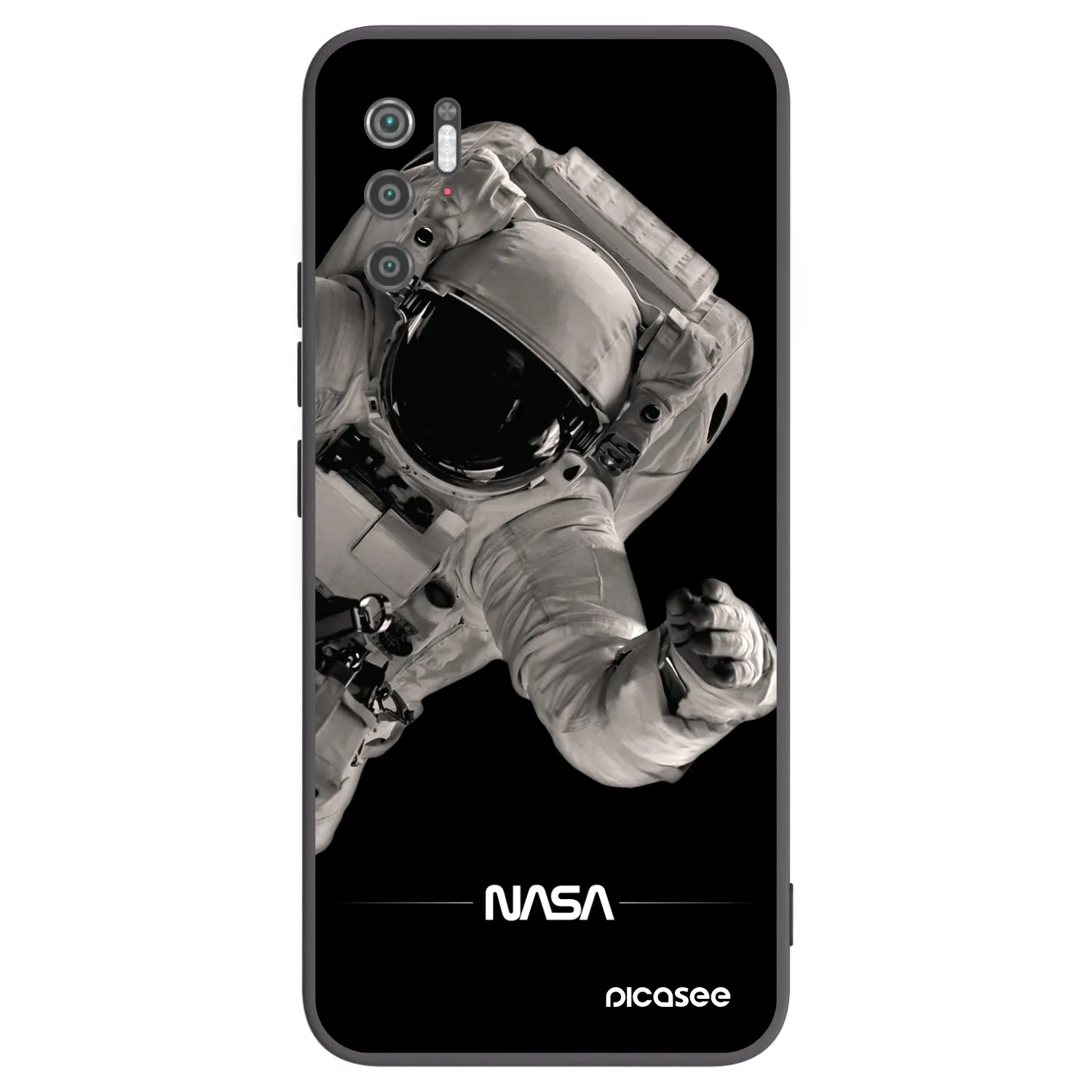 Picasee Xiaomi Poco M3 Pro 5G Hülle - Schwarzes Silikon - Astronaut Big
