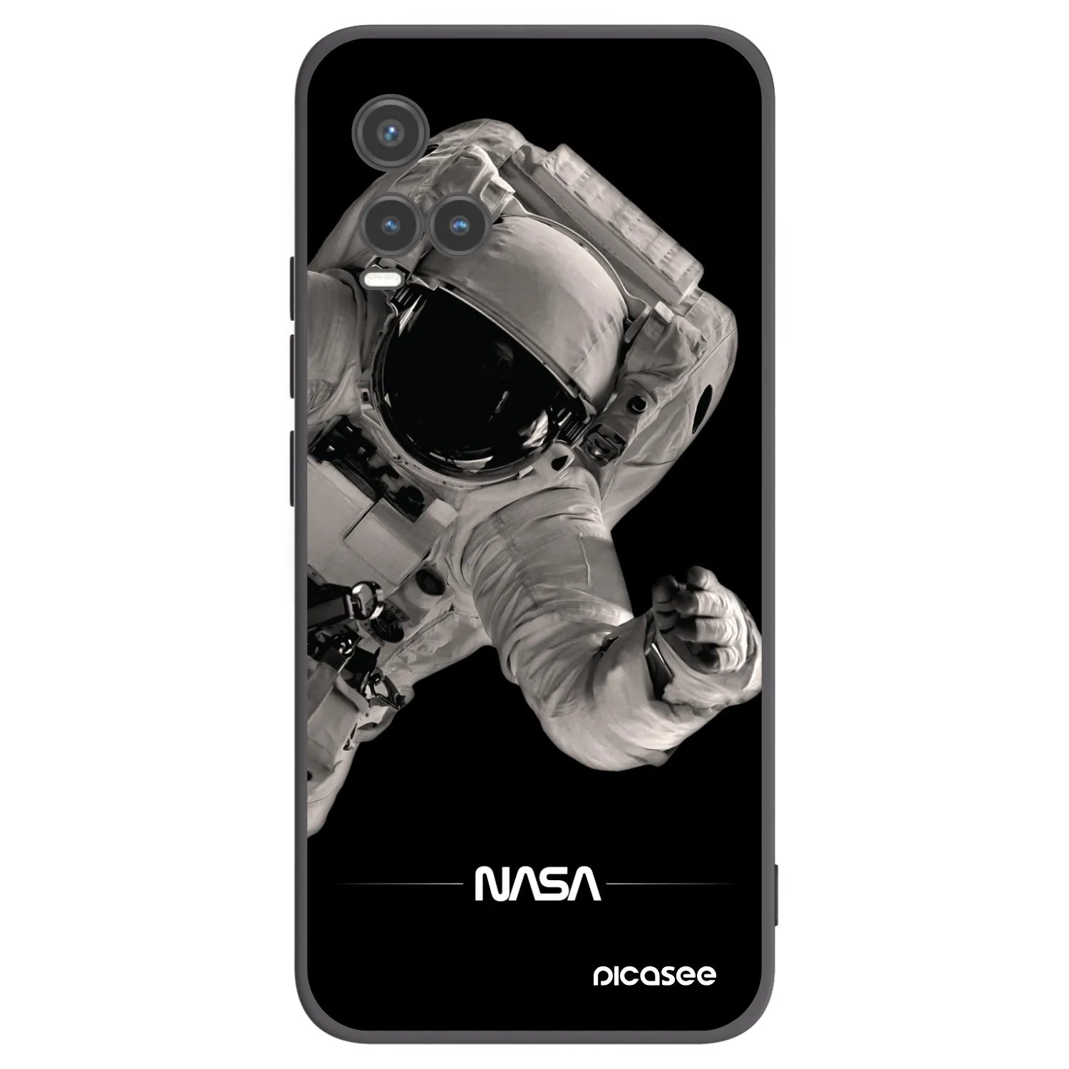 Picasee Vivo Y33s Hülle - Schwarzes Silikon - Astronaut Big