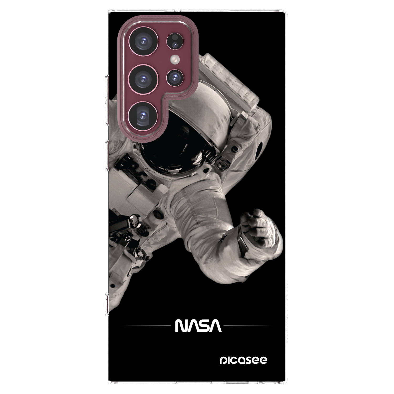 Picasee Samsung Galaxy S22 Ultra 5G Hülle - Transparentes Silikon - Astronaut Big