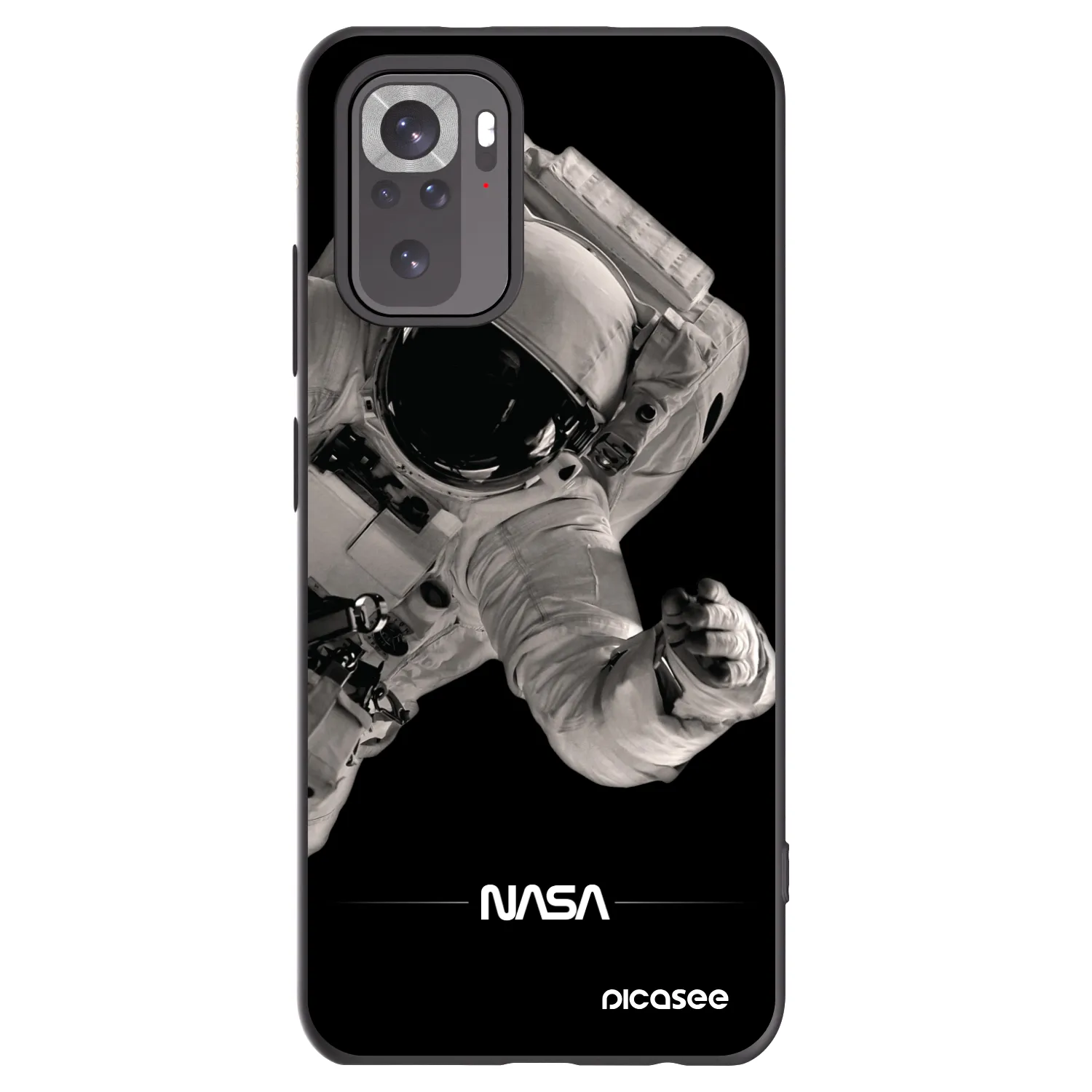 Picasee Xiaomi Redmi Note 11S 4G Hülle - Schwarzes Silikon - Astronaut Big