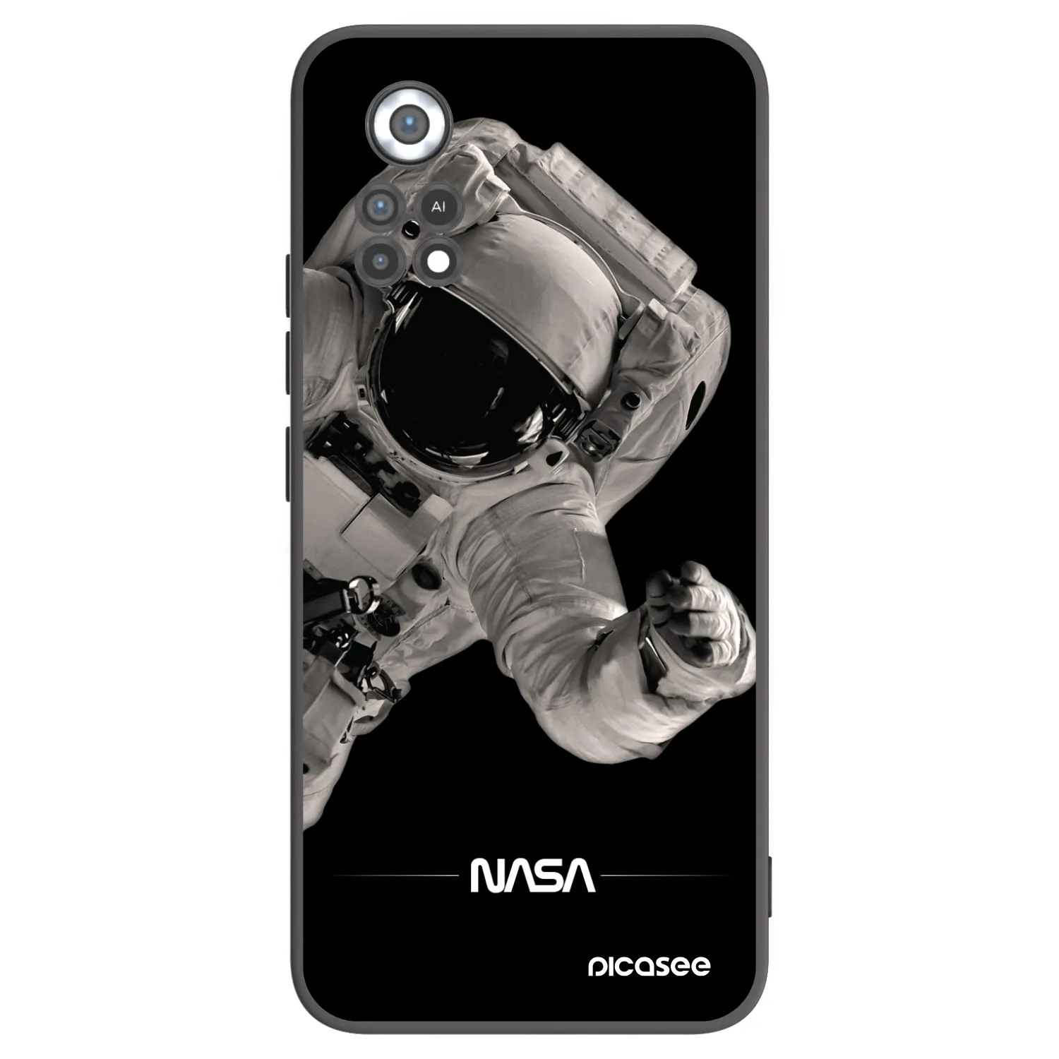 Picasee Xiaomi Poco X4 Pro 5G Hülle - Schwarzes Silikon - Astronaut Big