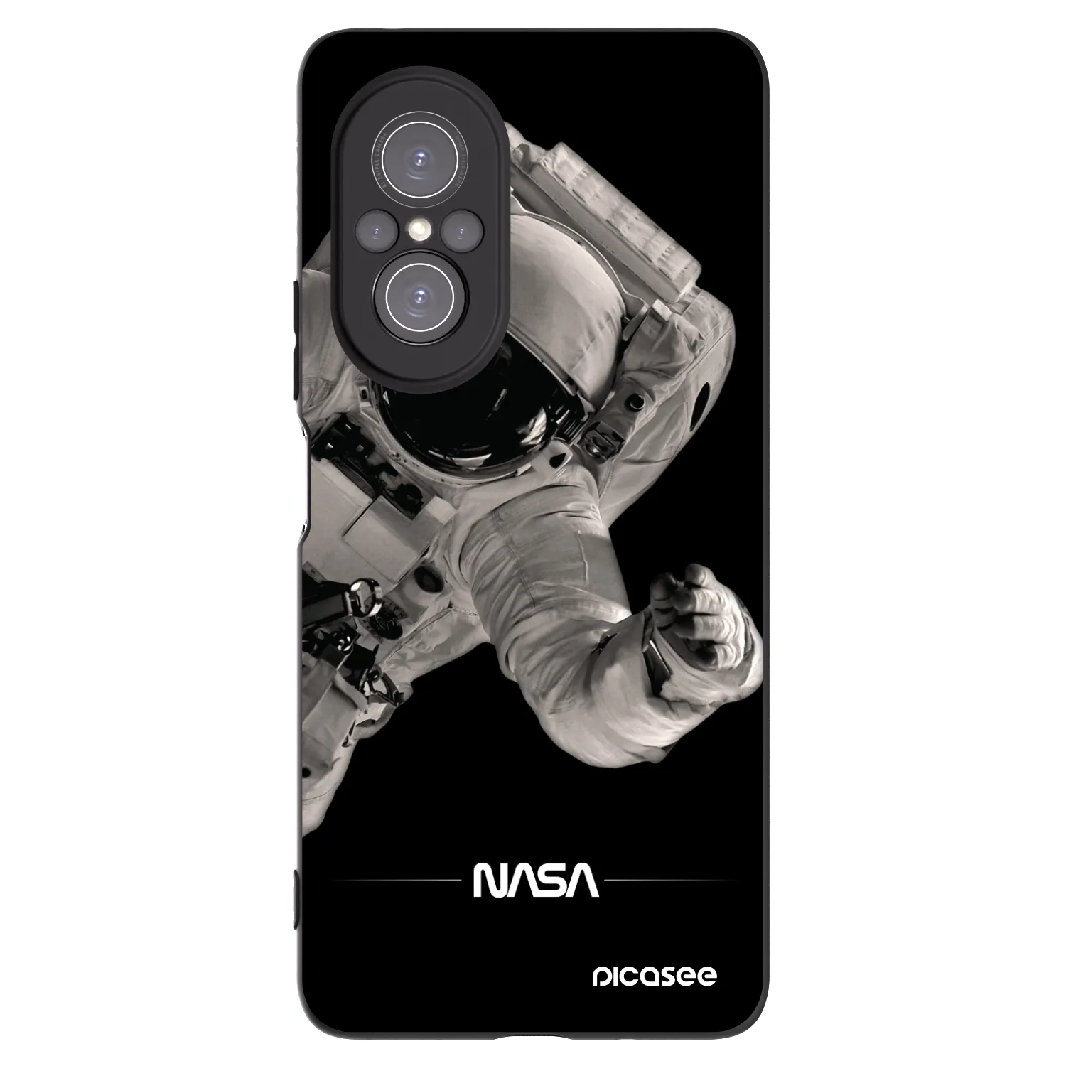 Picasee Huawei Nova 9 SE Hülle - Schwarzes Silikon - Astronaut Big