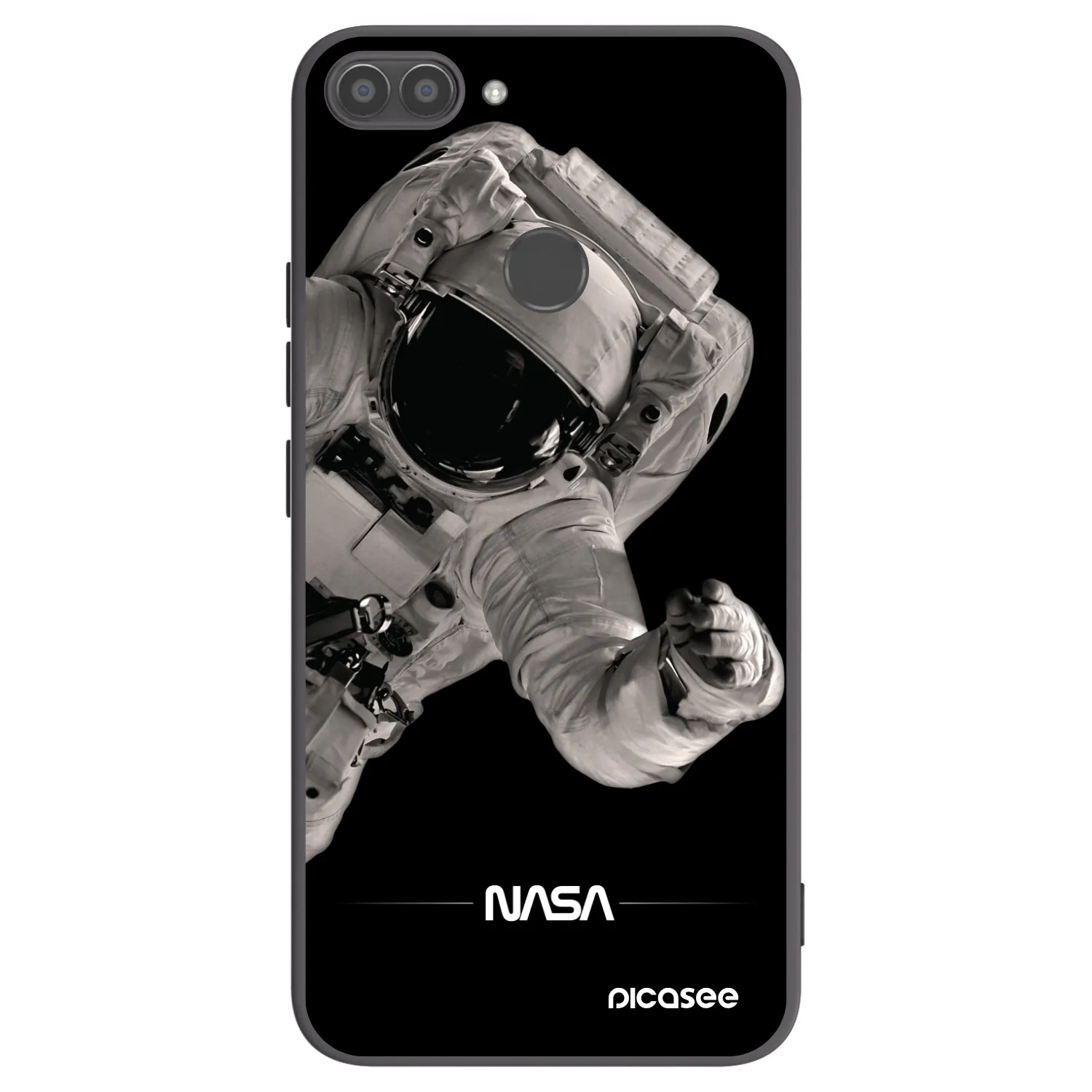 Picasee Huawei P Smart Hülle - Schwarzes Silikon - Astronaut Big