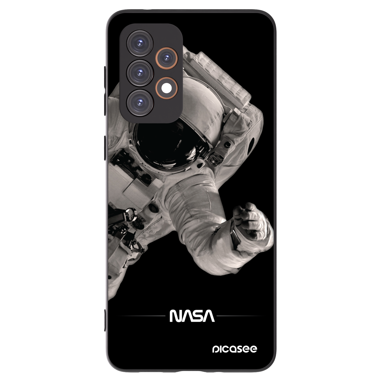 Picasee Samsung Galaxy A33 5G A336 Hülle - Schwarzes Silikon - Astronaut Big