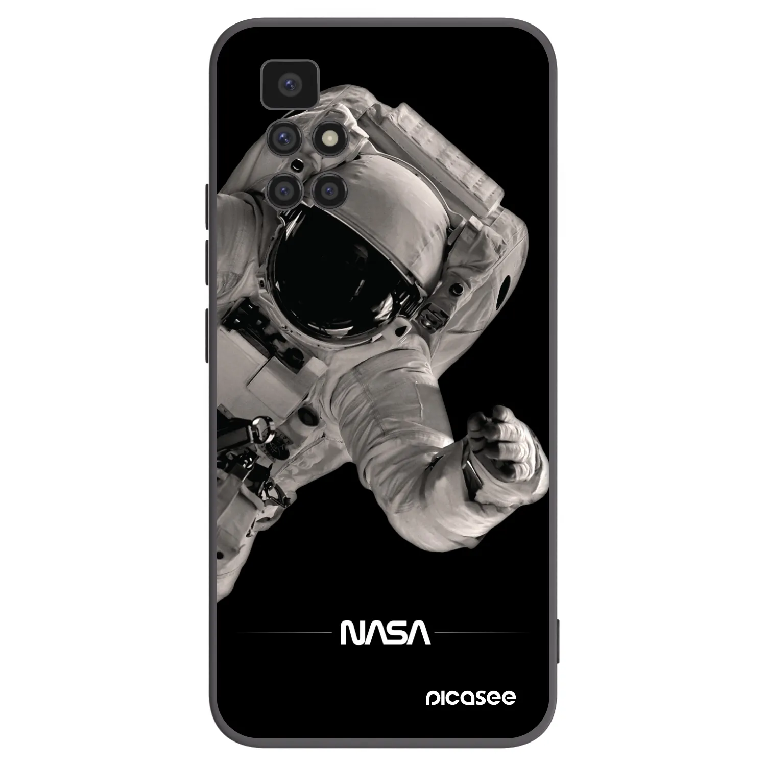 Picasee Xiaomi Redmi 10 (2022) Hülle - Schwarzes Silikon - Astronaut Big
