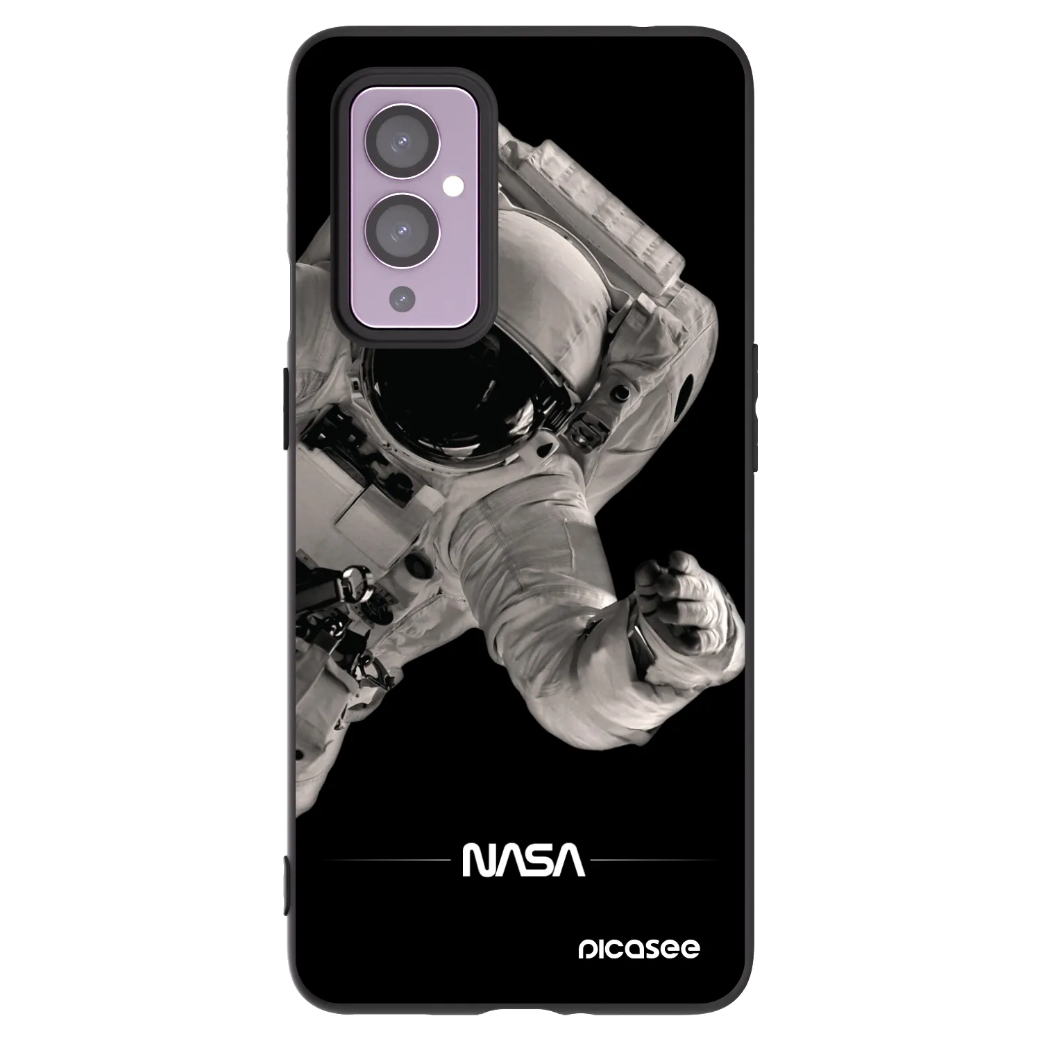 Picasee OnePlus 9 Hülle - Schwarzes Silikon - Astronaut Big