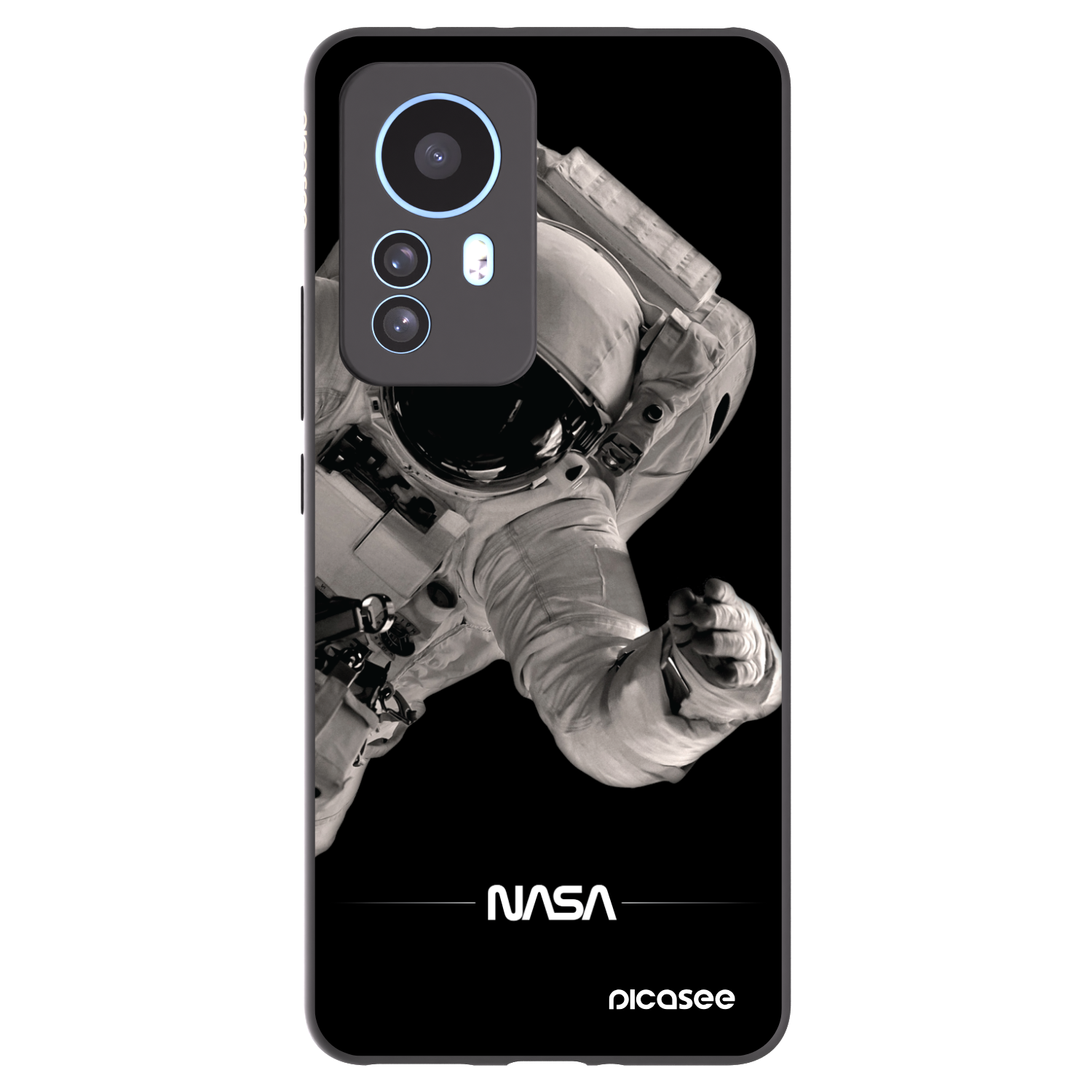 Picasee Xiaomi 12T Pro Hülle - Schwarzes Silikon - Astronaut Big