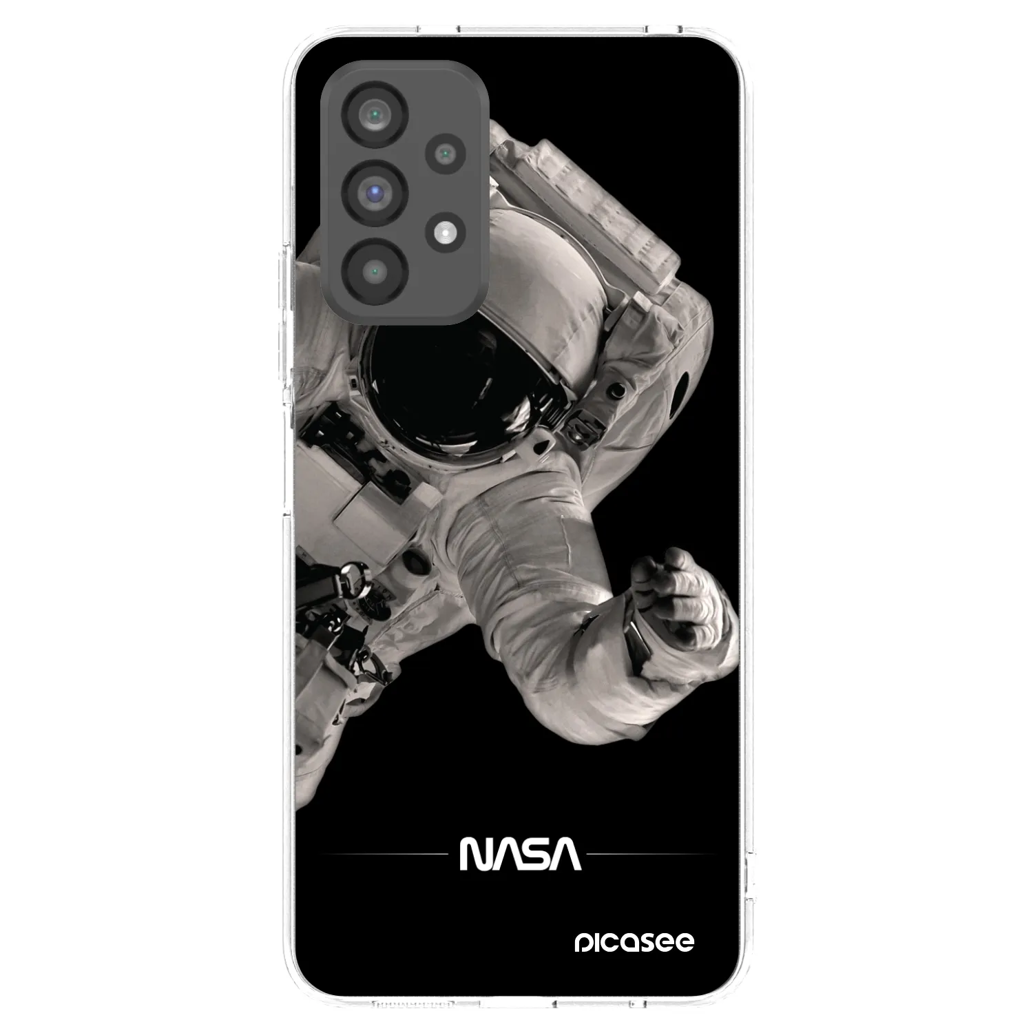 Picasee Samsung Galaxy A73 5G Hülle - Transparentes Silikon - Astronaut Big