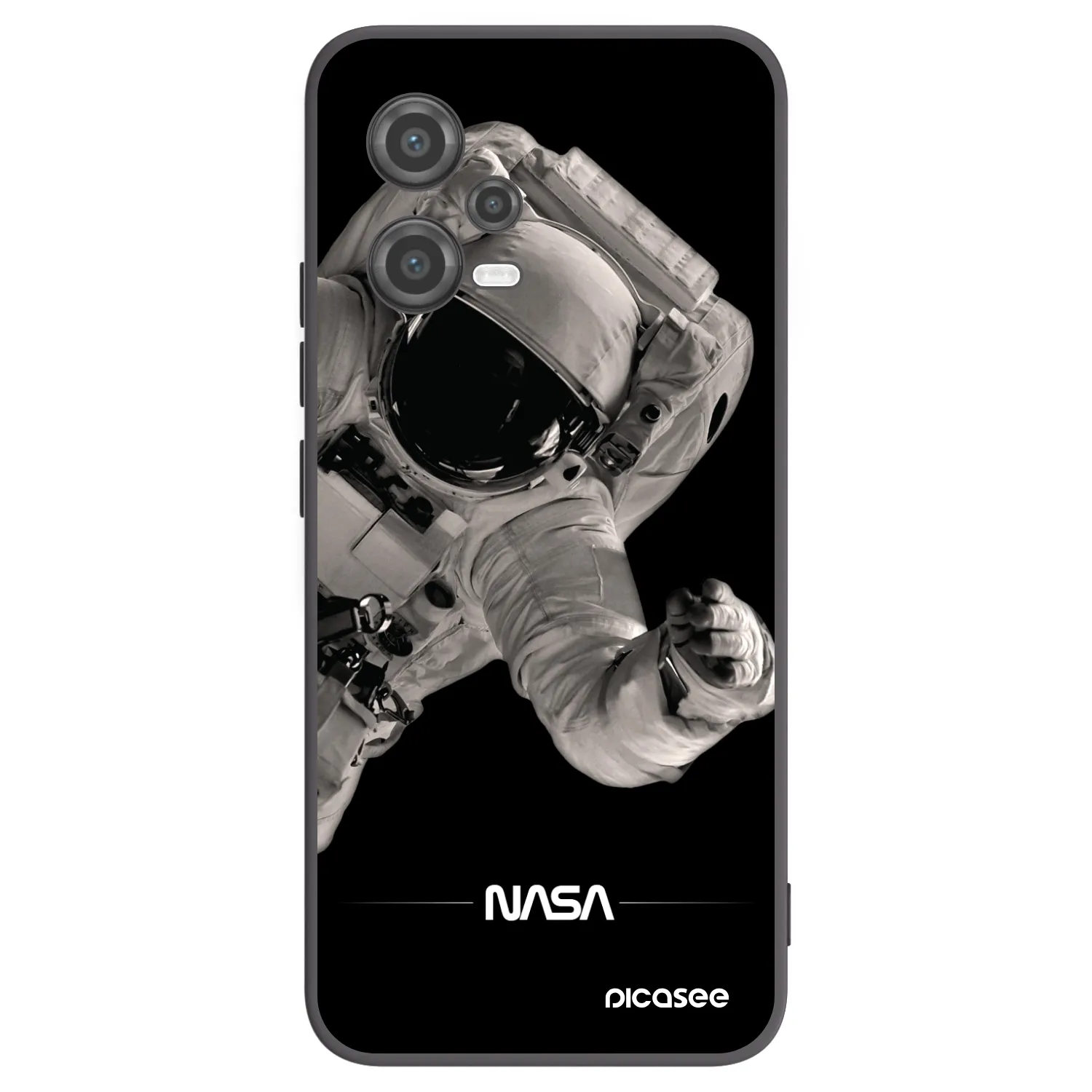 Picasee Xiaomi Poco X5 Hülle - Schwarzes Silikon - Astronaut Big
