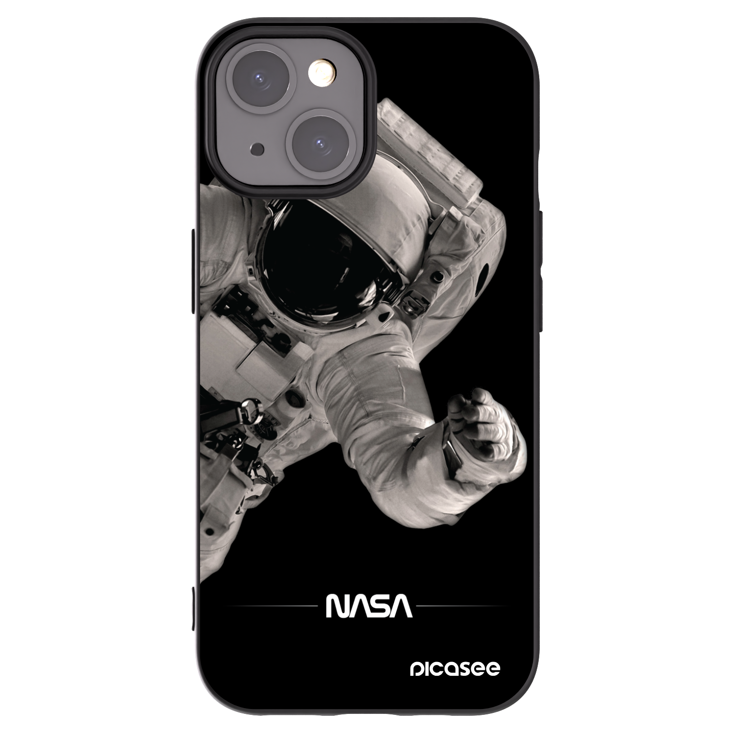 Picasee Apple iPhone 15 Hülle - Schwarzes Silikon - Astronaut Big