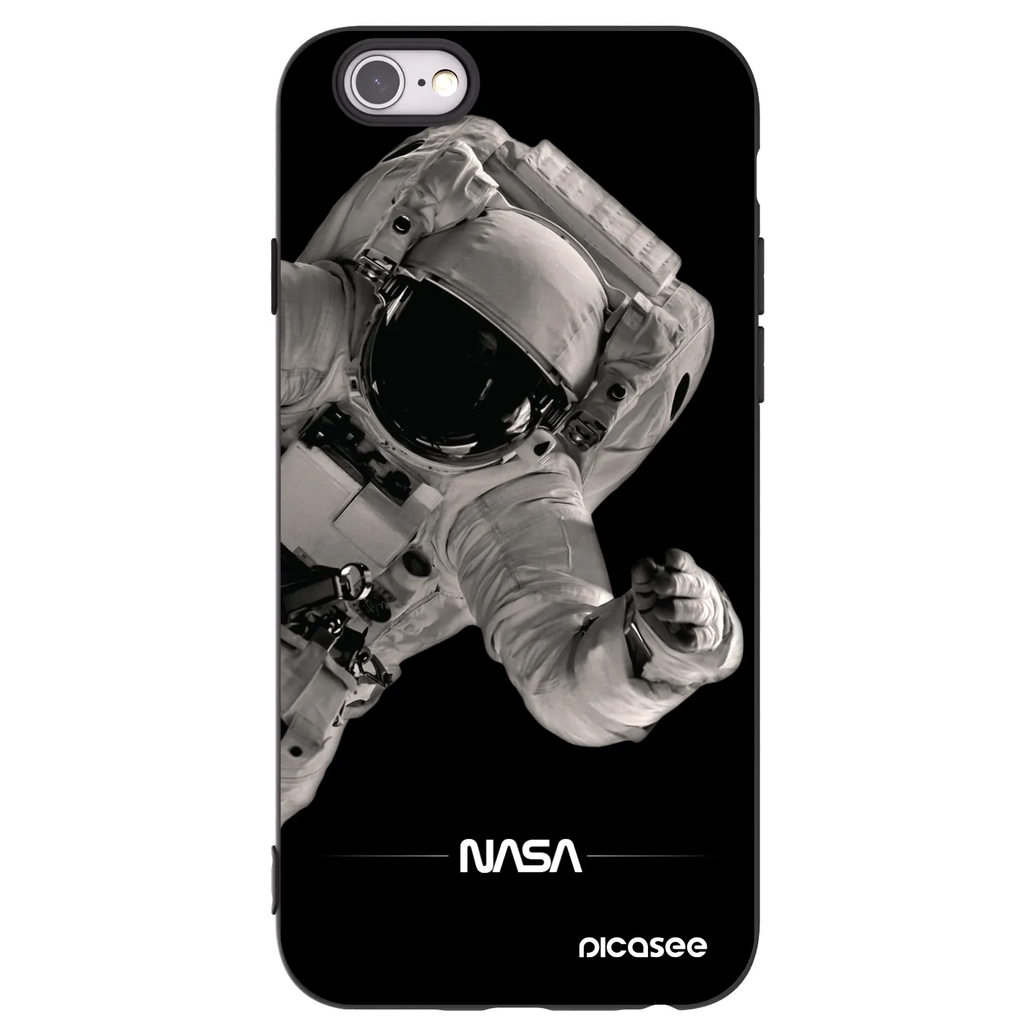 Picasee Apple iPhone 6/6S Hülle - Schwarzes Silikon - Astronaut Big