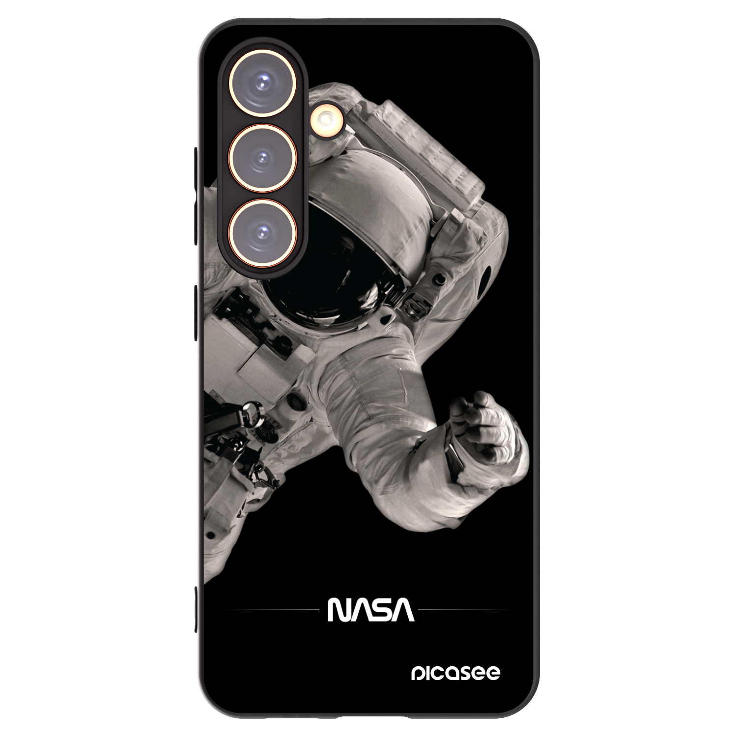 Picasee Samsung Galaxy S24 S921B 5G Hülle - Schwarzes Silikon - Astronaut Big