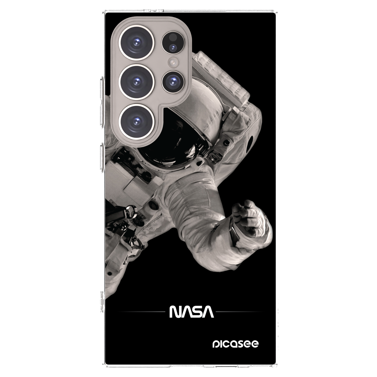 Picasee Samsung Galaxy S24 Ultra S928B 5G Hülle - Transparentes Silikon - Astronaut Big