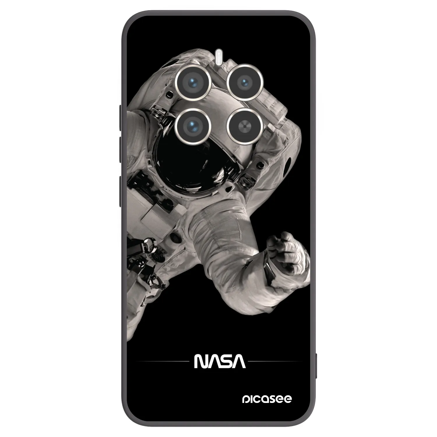 Picasee Realme 12 Pro 5G Hülle - Schwarzes Silikon - Astronaut Big