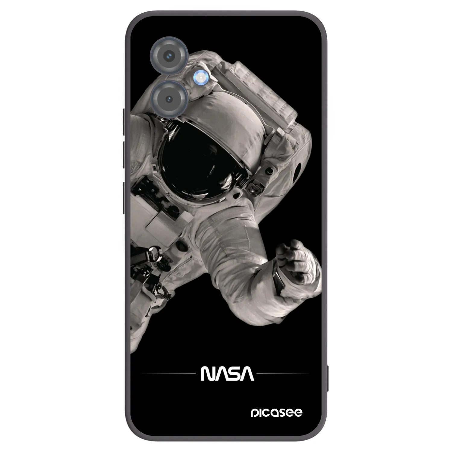 Picasee Motorola Moto G14 Hülle - Schwarzes Silikon - Astronaut Big
