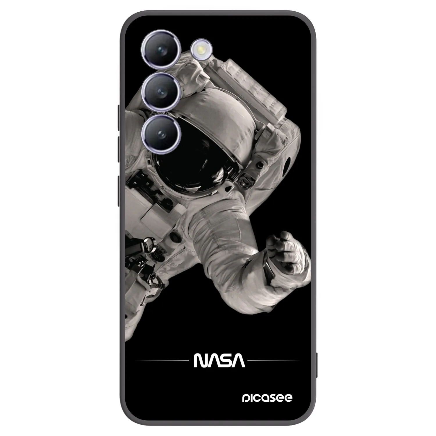 Picasee Vivo V40 SE 5G Hülle - Schwarzes Silikon - Astronaut Big