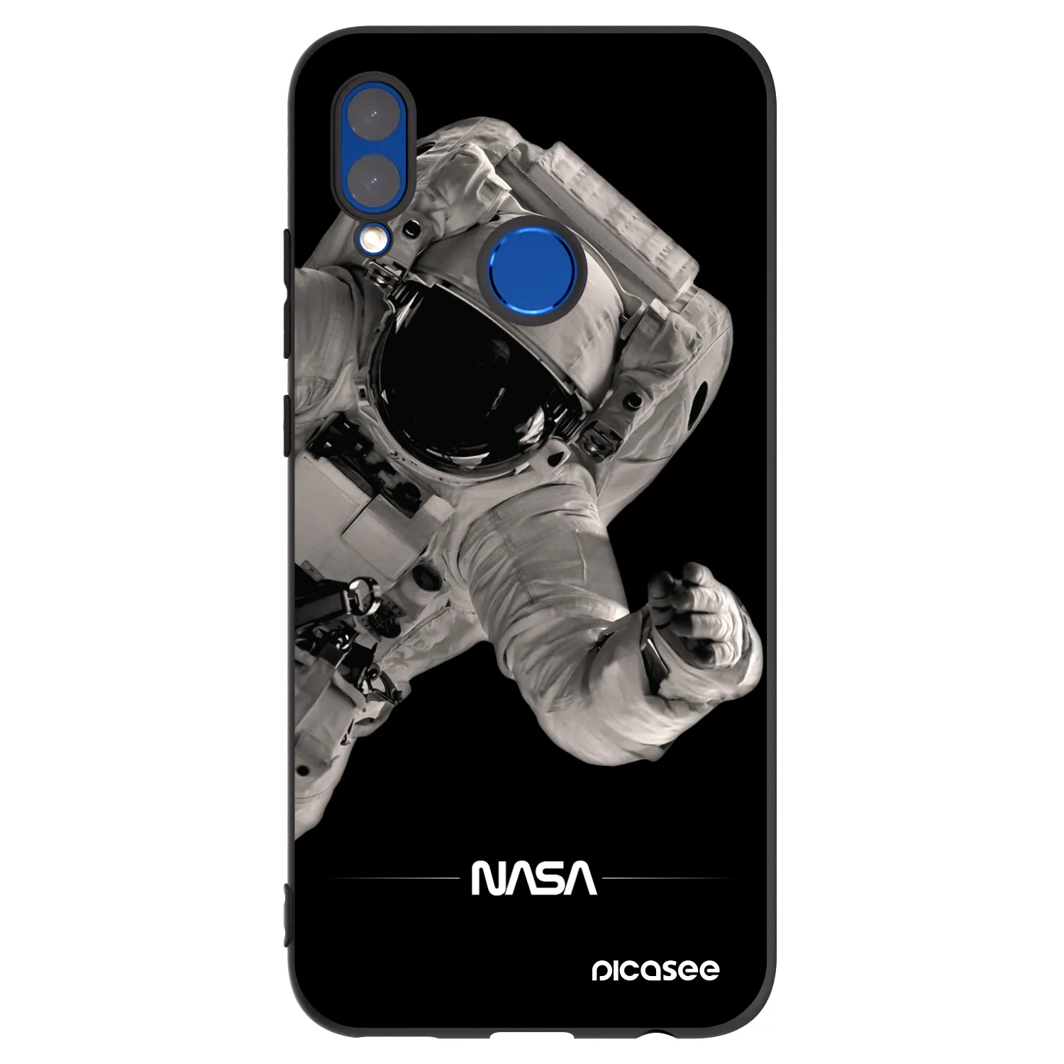Picasee Honor 10 Lite Hülle - Schwarzes Silikon - Astronaut Big