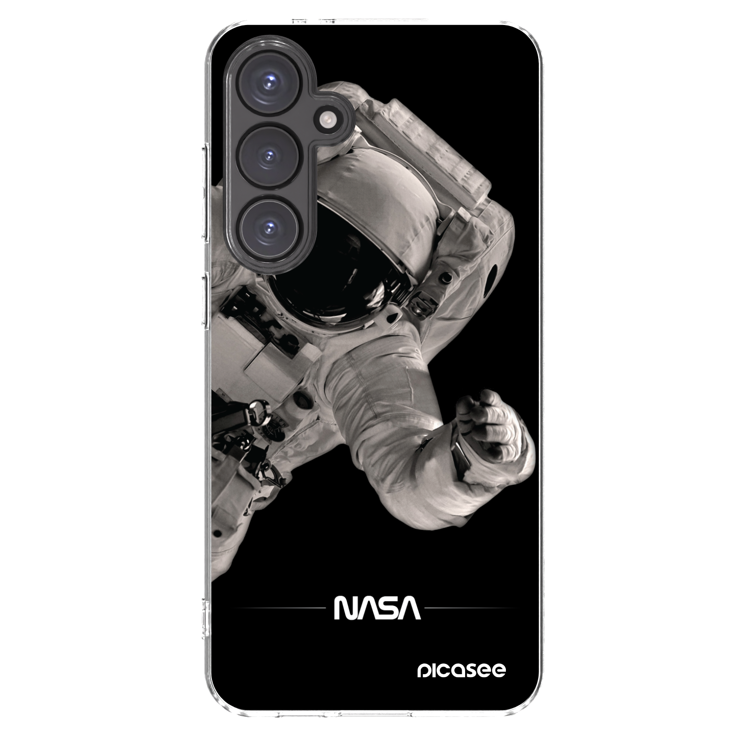 Picasee Samsung Galaxy S24 FE S721B Hülle - Transparentes Silikon - Astronaut Big