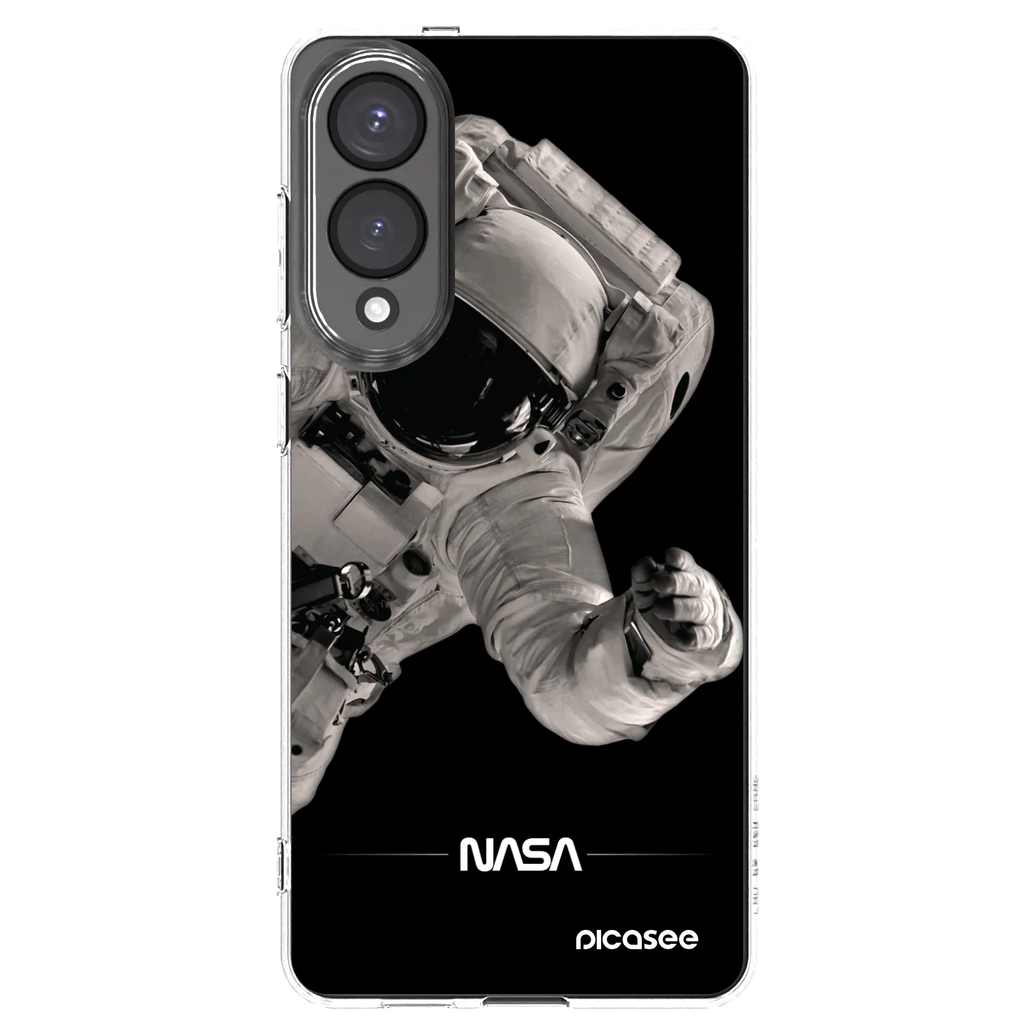 Picasee Samsung Galaxy S25 Edge 5G Hülle - Transparentes Silikon - Astronaut Big