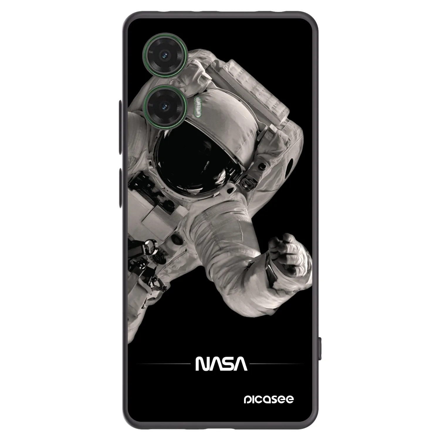 Picasee Motorola Moto G35 5G Hülle - Schwarzes Silikon - Astronaut Big