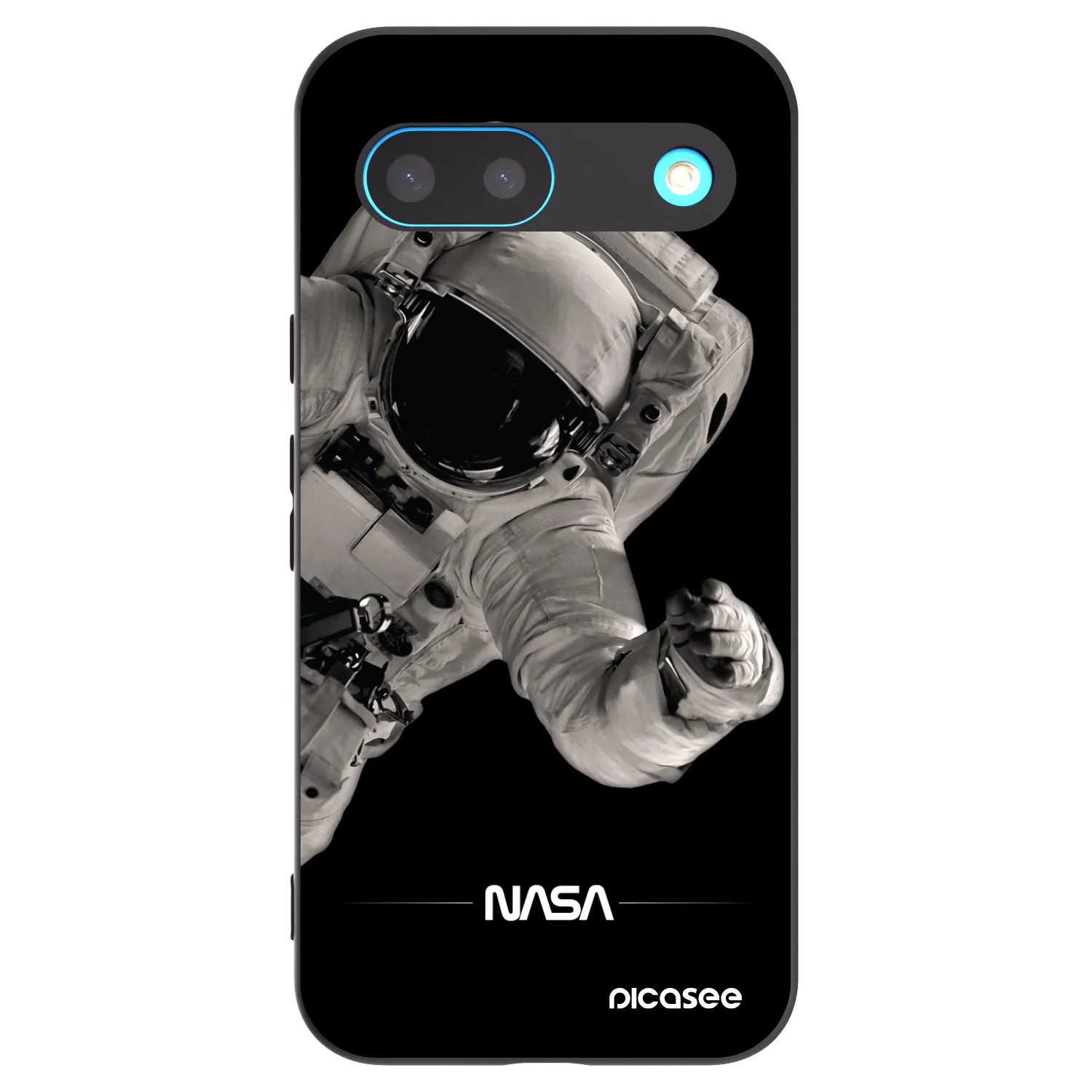 Picasee Google Pixel 8 Hülle - Schwarzes Silikon - Astronaut Big
