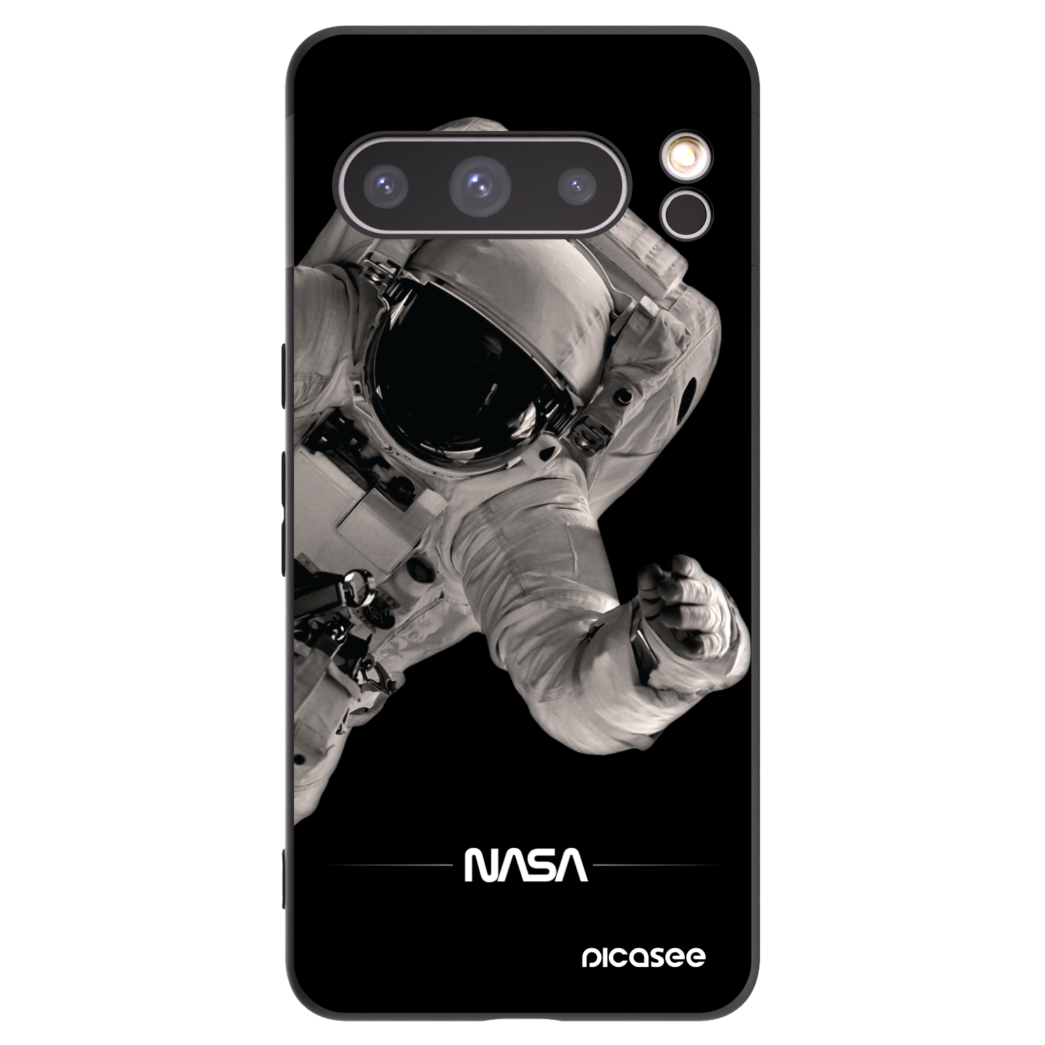 Picasee Google Pixel 8 Pro Hülle - Schwarzes Silikon - Astronaut Big
