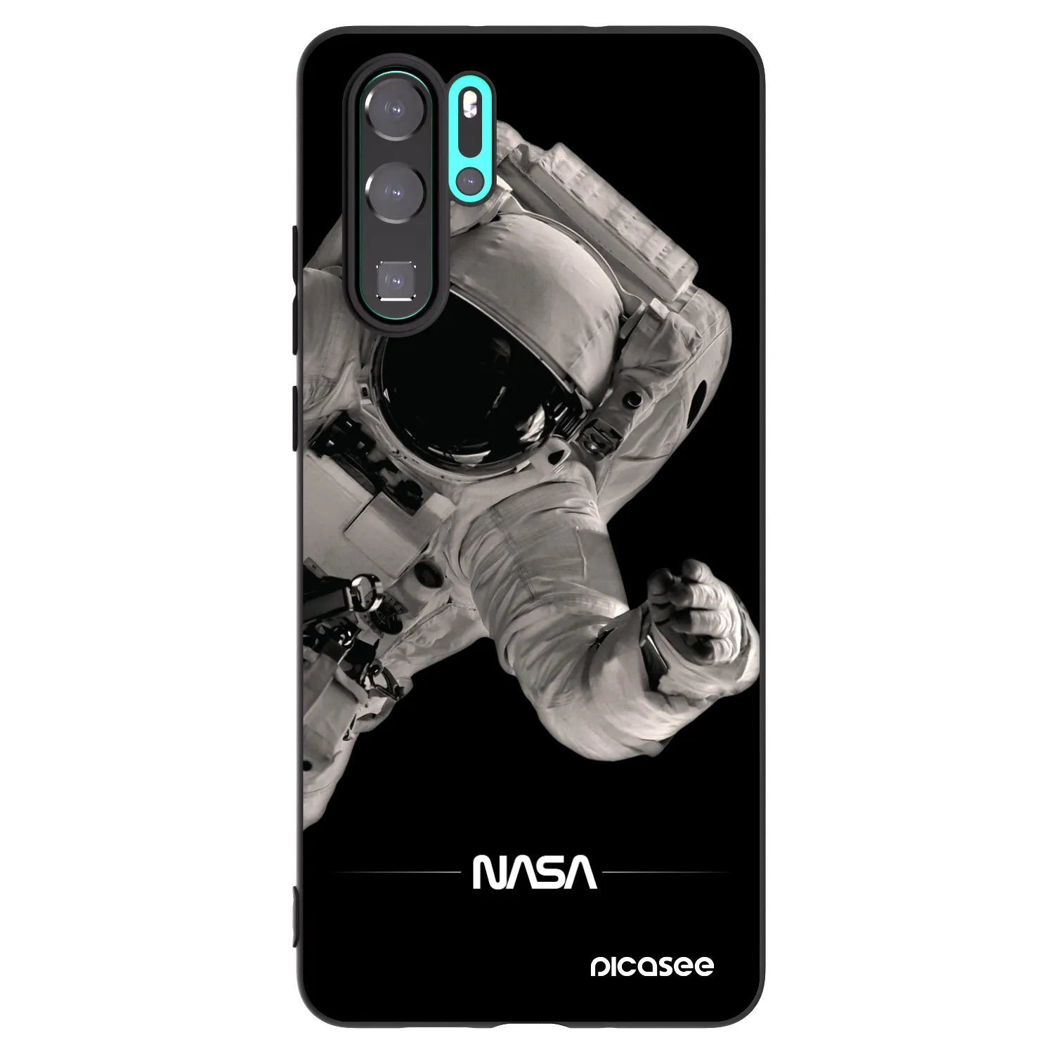 Picasee Huawei P30 Pro Hülle - Schwarzes Silikon - Astronaut Big