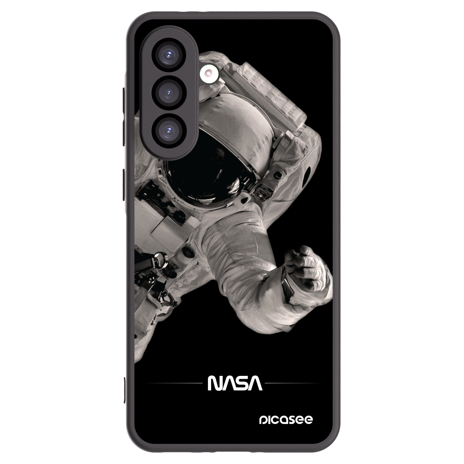 Picasee Samsung Galaxy A26 5G A266B Hülle - Schwarzes Silikon - Astronaut Big
