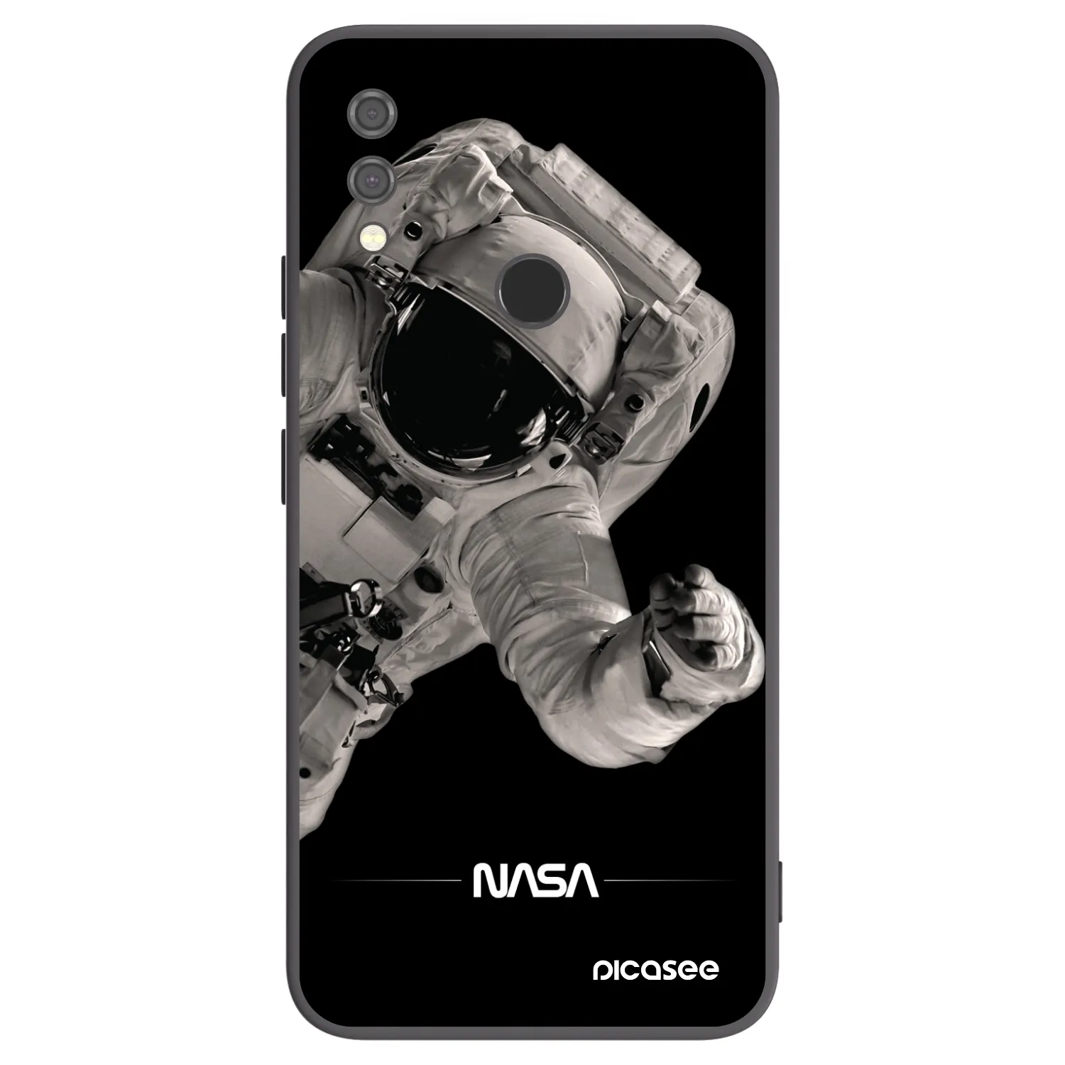Picasee Xiaomi Redmi Note 7 Hülle - Schwarzes Silikon - Astronaut Big