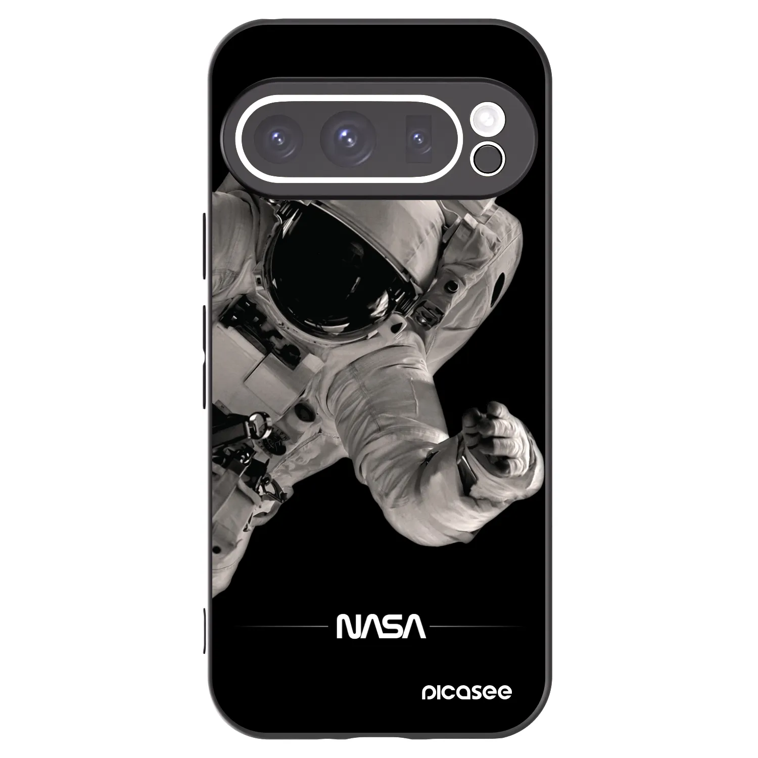 Picasee Google Pixel 9 Pro Hülle - Schwarzes Silikon - Astronaut Big