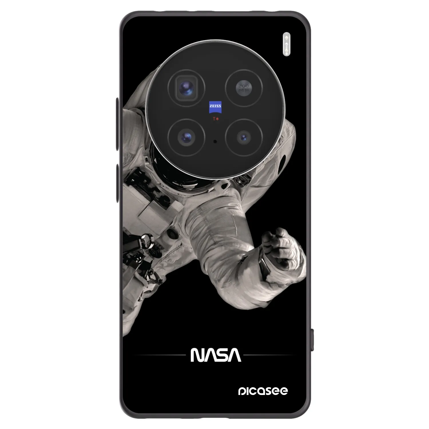 Picasee Vivo X200 Pro Hülle - Schwarzes Silikon - Astronaut Big