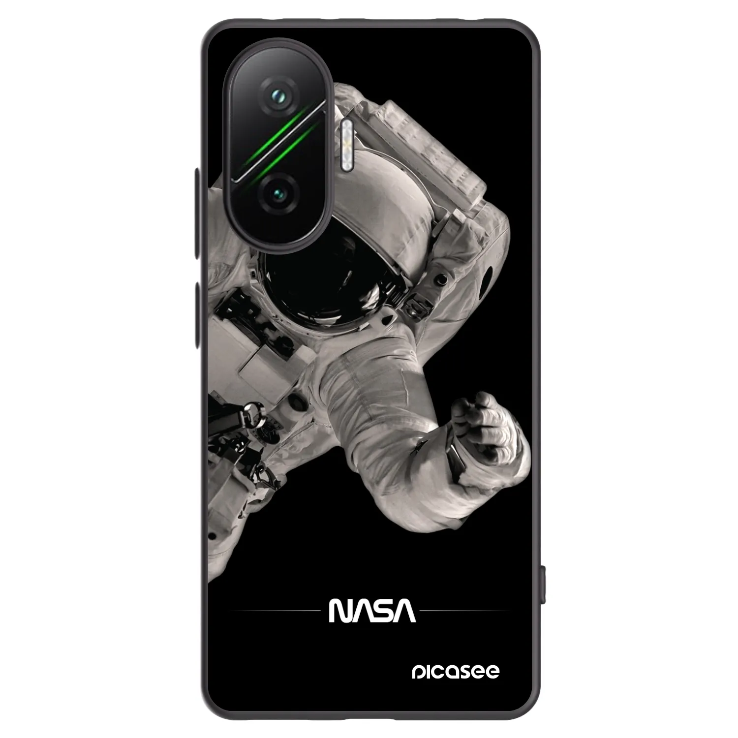 Picasee Xiaomi Poco F7 Pro 5G Hülle - Schwarzes Silikon - Astronaut Big