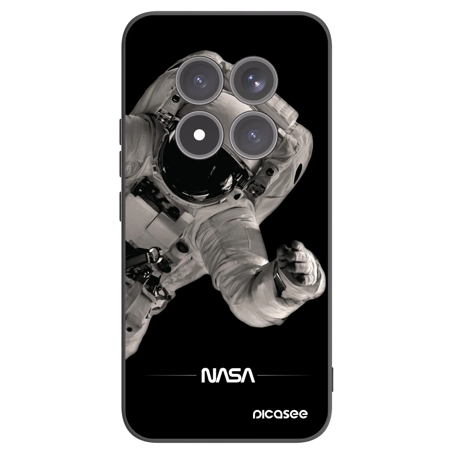 Picasee Xiaomi Redmi Note 15 Pro+ Hülle - Schwarzes Silikon - Astronaut Big