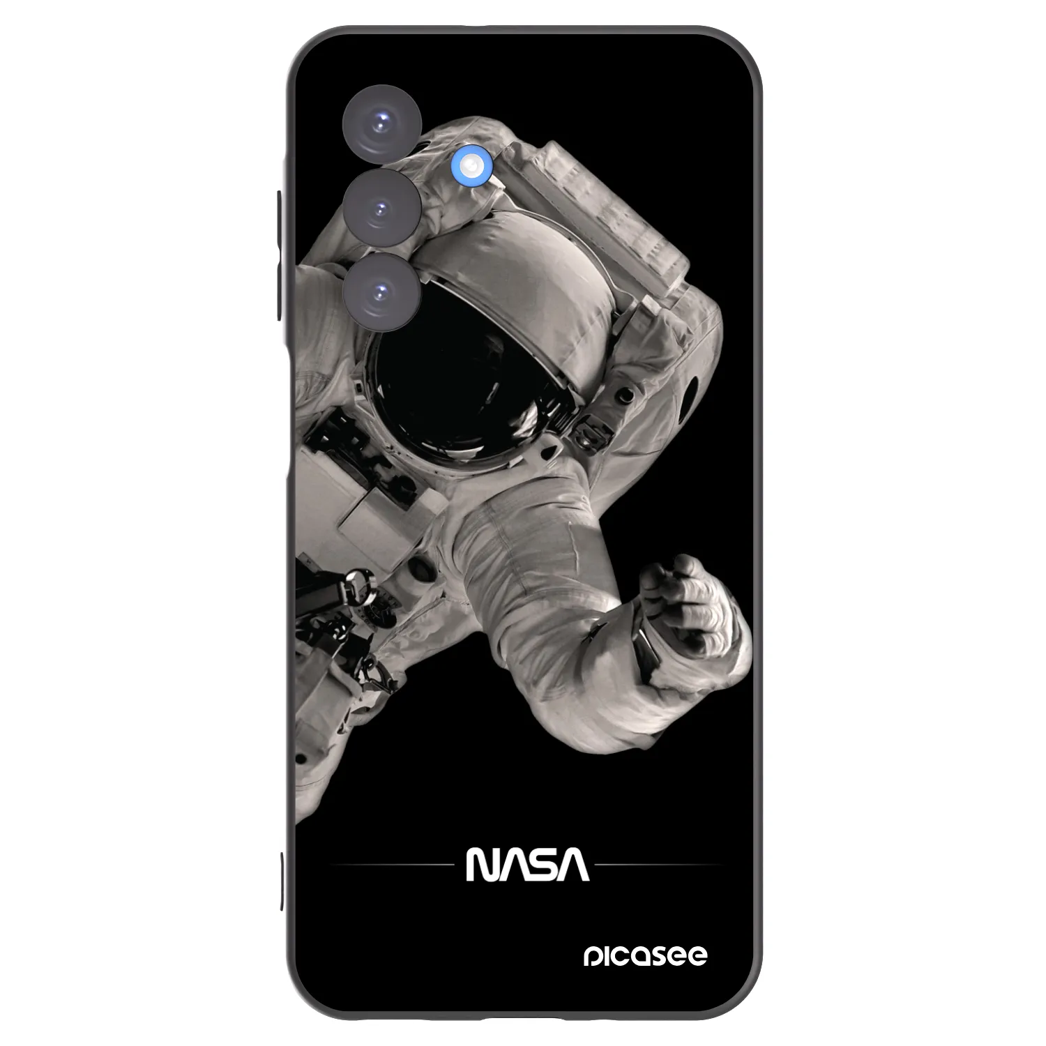 Picasee Samsung Galaxy A17 5G Hülle - Schwarzes Silikon - Astronaut Big