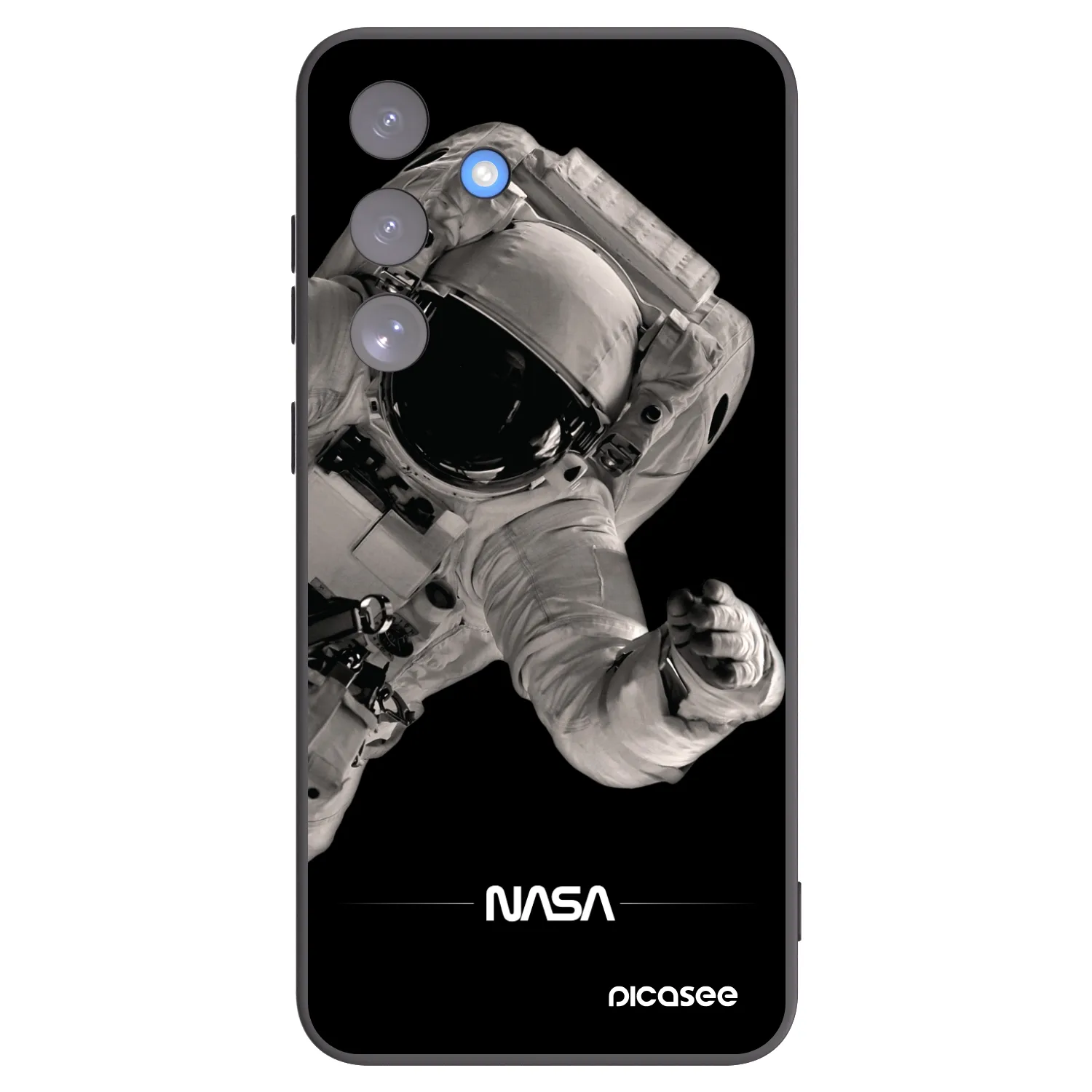 Picasee Samsung Galaxy S25 FE 5G Hülle - Schwarzes Silikon - Astronaut Big
