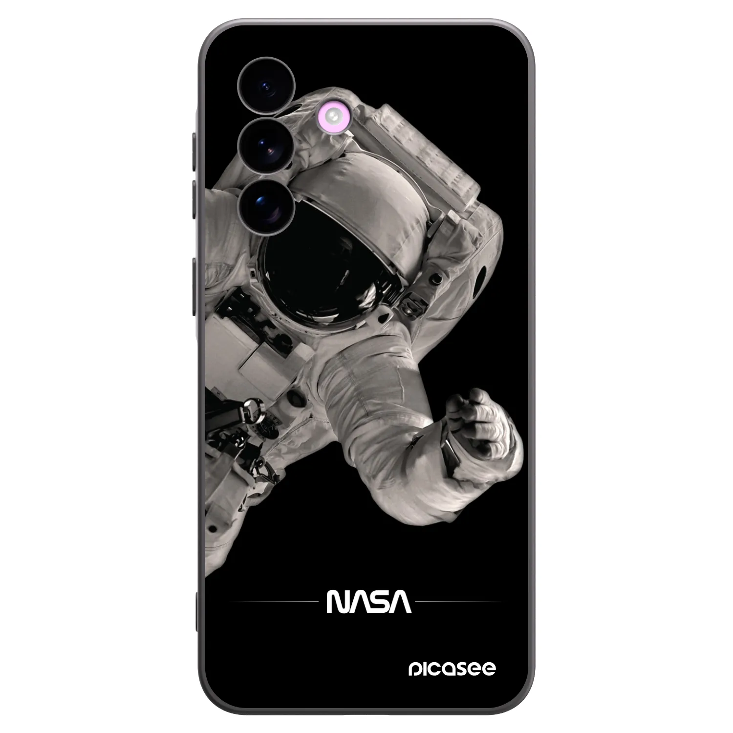 Picasee Samsung Galaxy A57 5G Hülle - Schwarzes Silikon - Astronaut Big