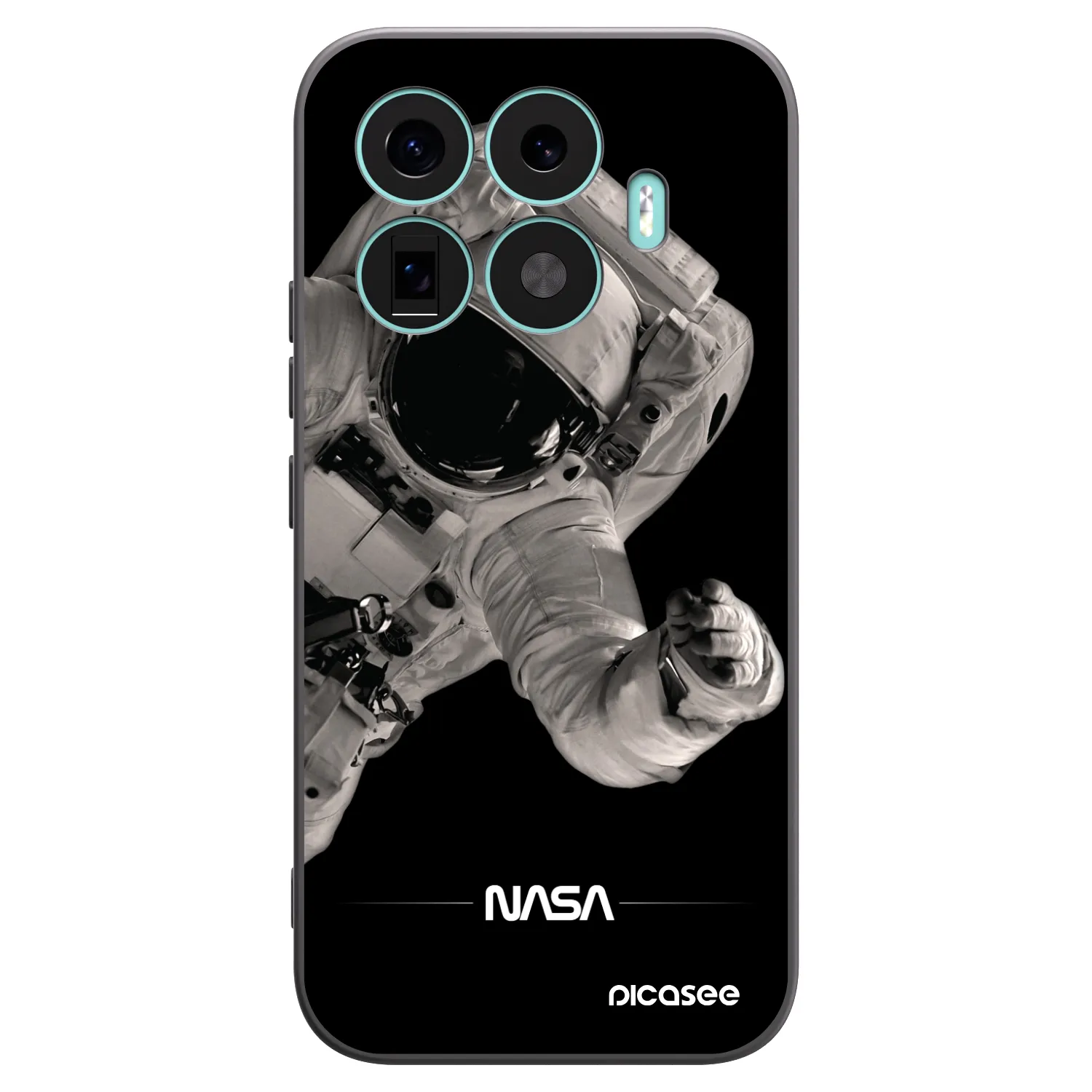 Picasee Xiaomi 17T Hülle - Schwarzes Silikon - Astronaut Big