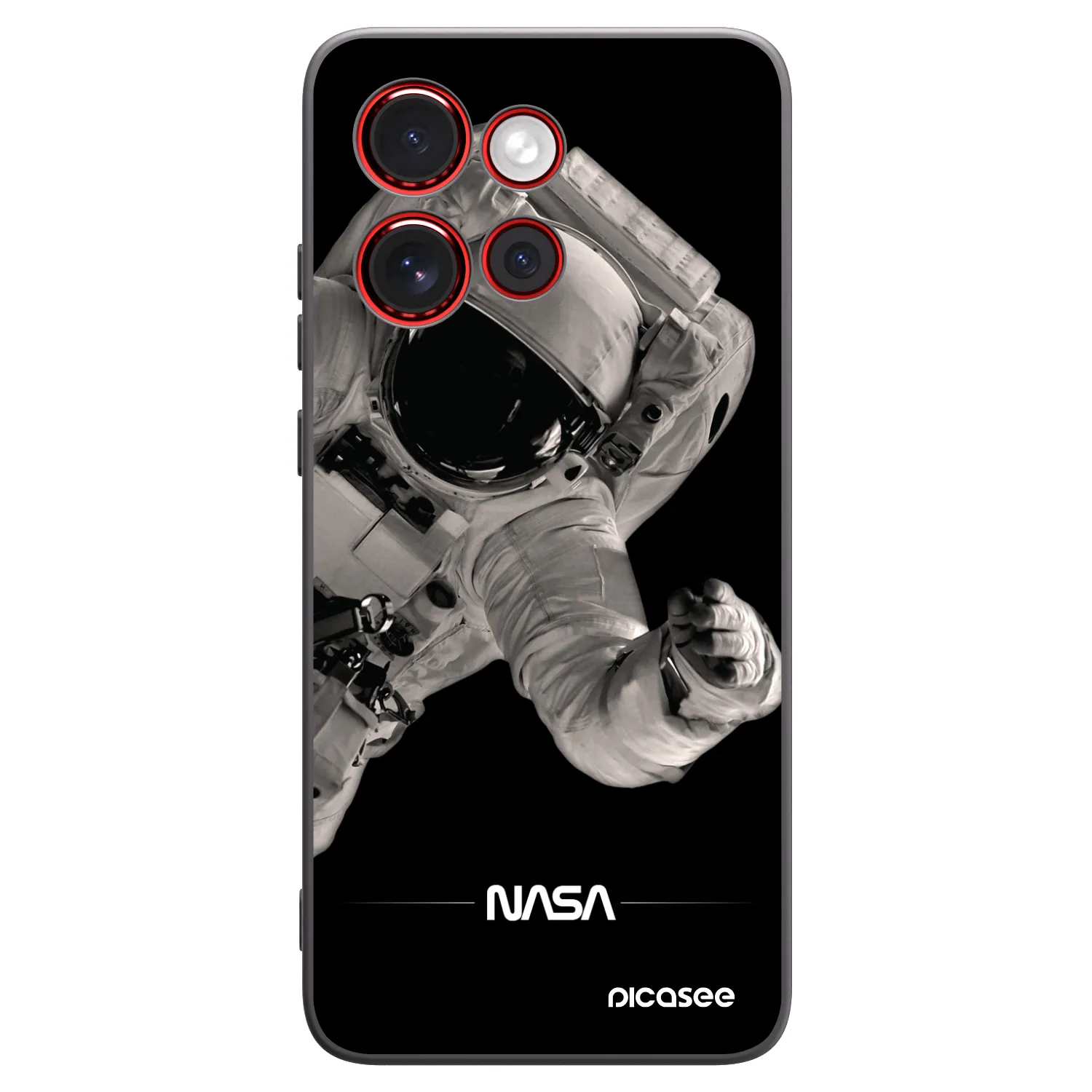 Picasee Motorola Edge 60 Neo 5G Hülle - Schwarzes Silikon - Astronaut Big