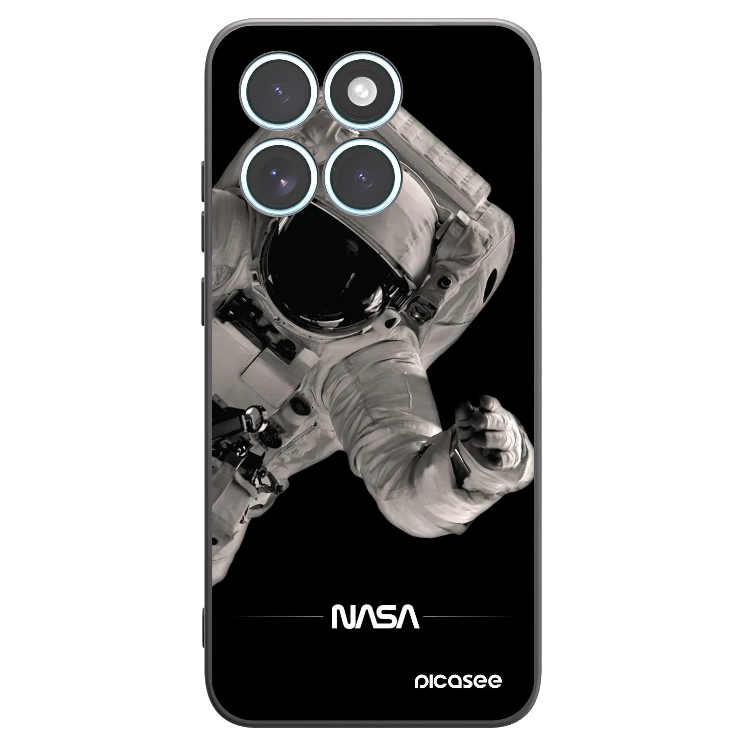 Picasee Motorola Edge 70 Fusion Hülle - Schwarzes Silikon - Astronaut Big