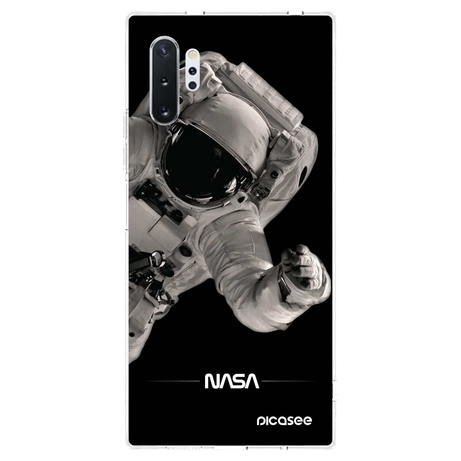 Picasee Samsung Galaxy Note 10+ N975F Hülle - Transparentes Silikon - Astronaut Big