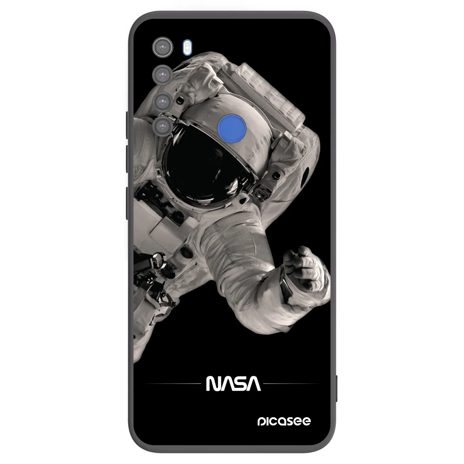 Picasee Xiaomi Redmi Note 8T Hülle - Schwarzes Silikon - Astronaut Big