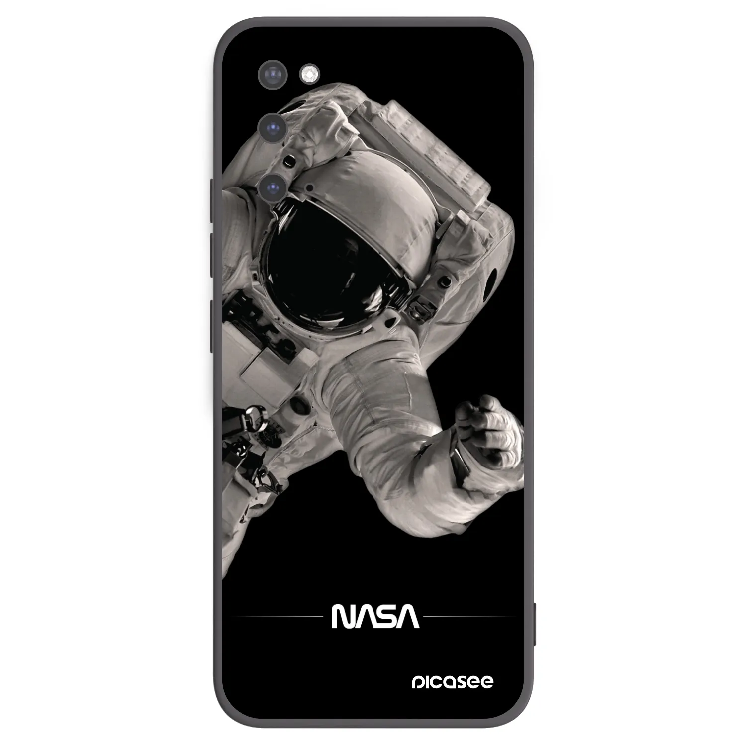 Picasee Samsung Galaxy S20 G980F Hülle - Schwarzes Silikon - Astronaut Big
